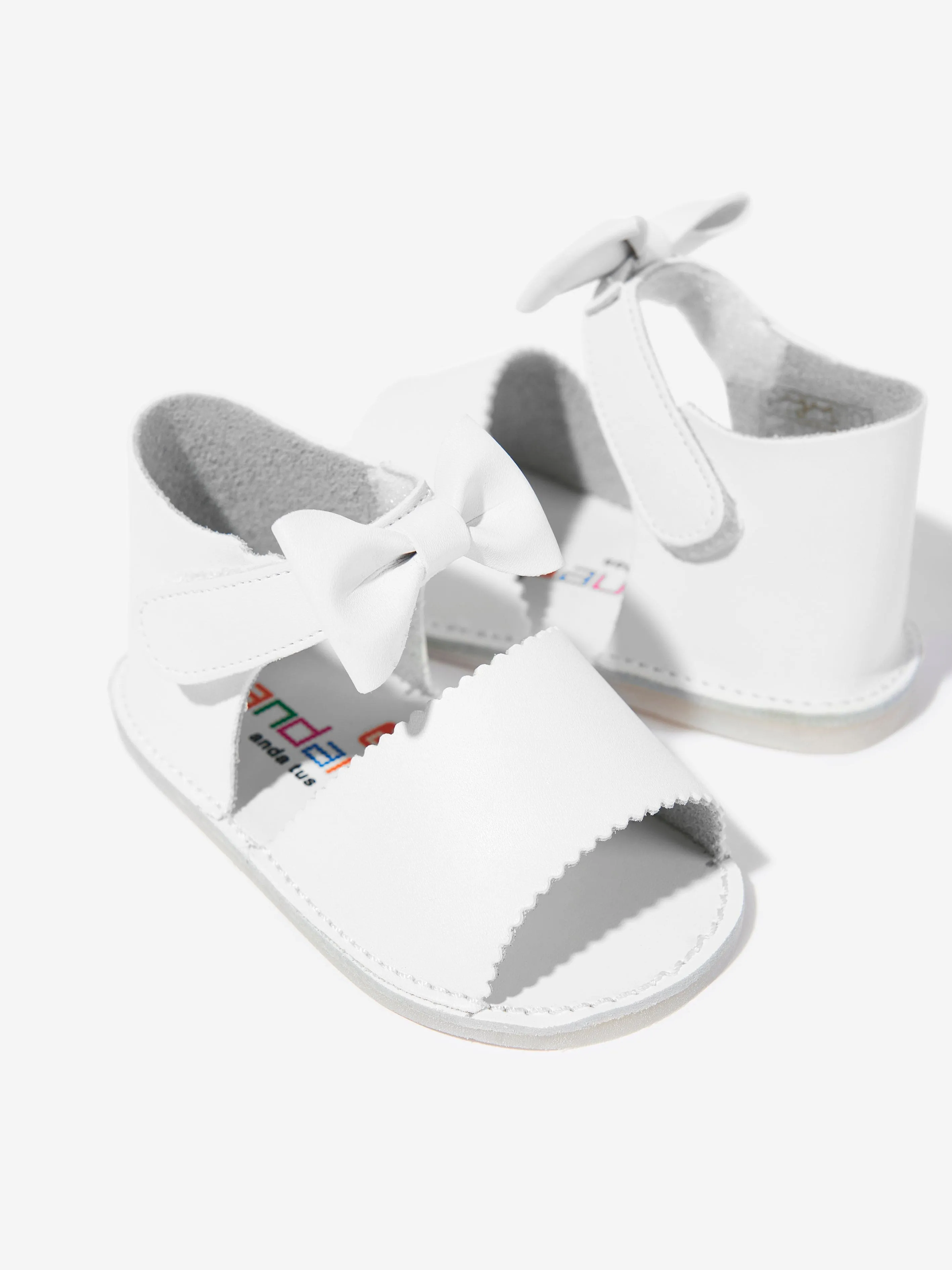 Baby Girls Bow Sandals in White