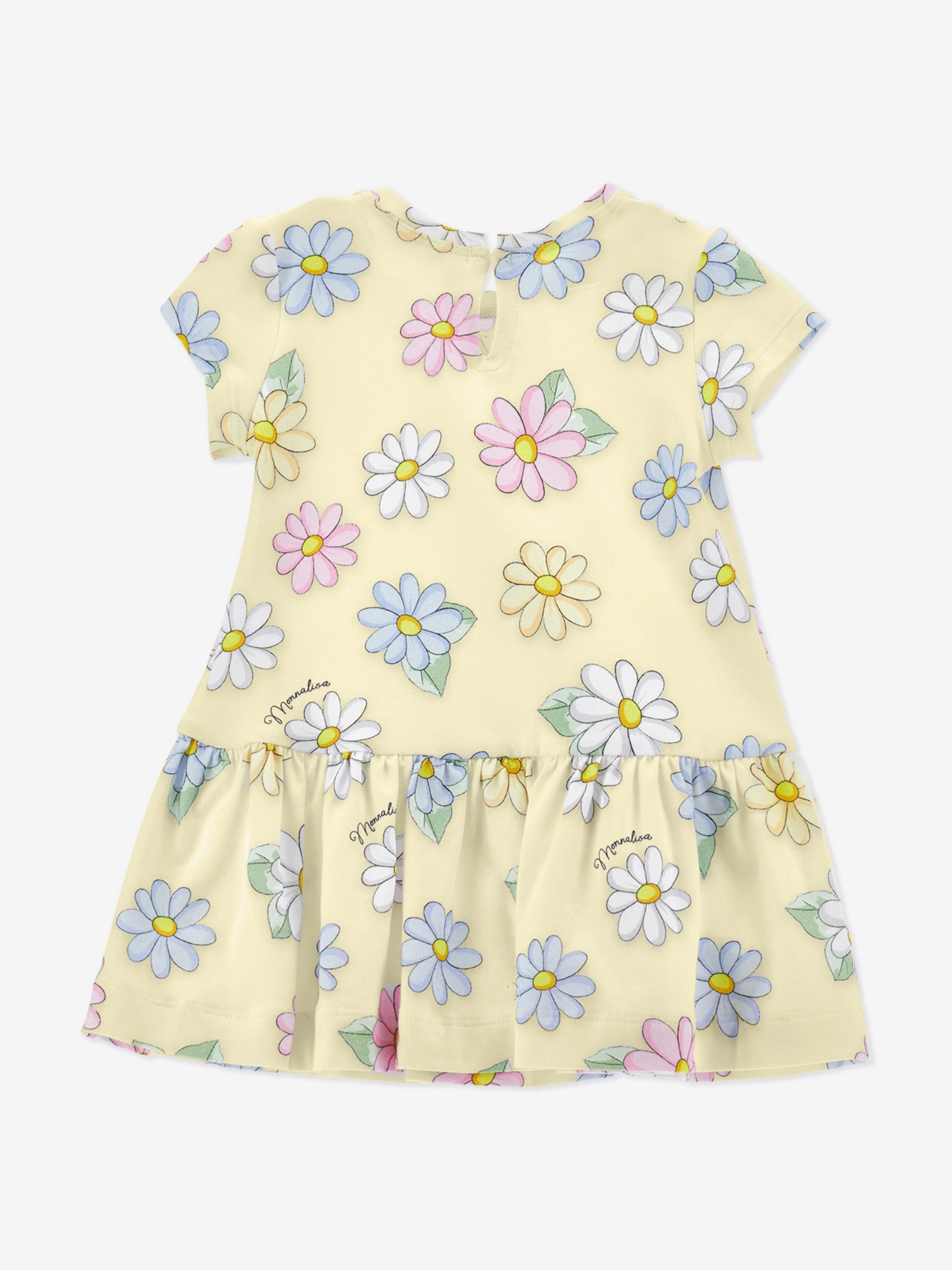 Baby Girls Flower Print Dress in Yellow