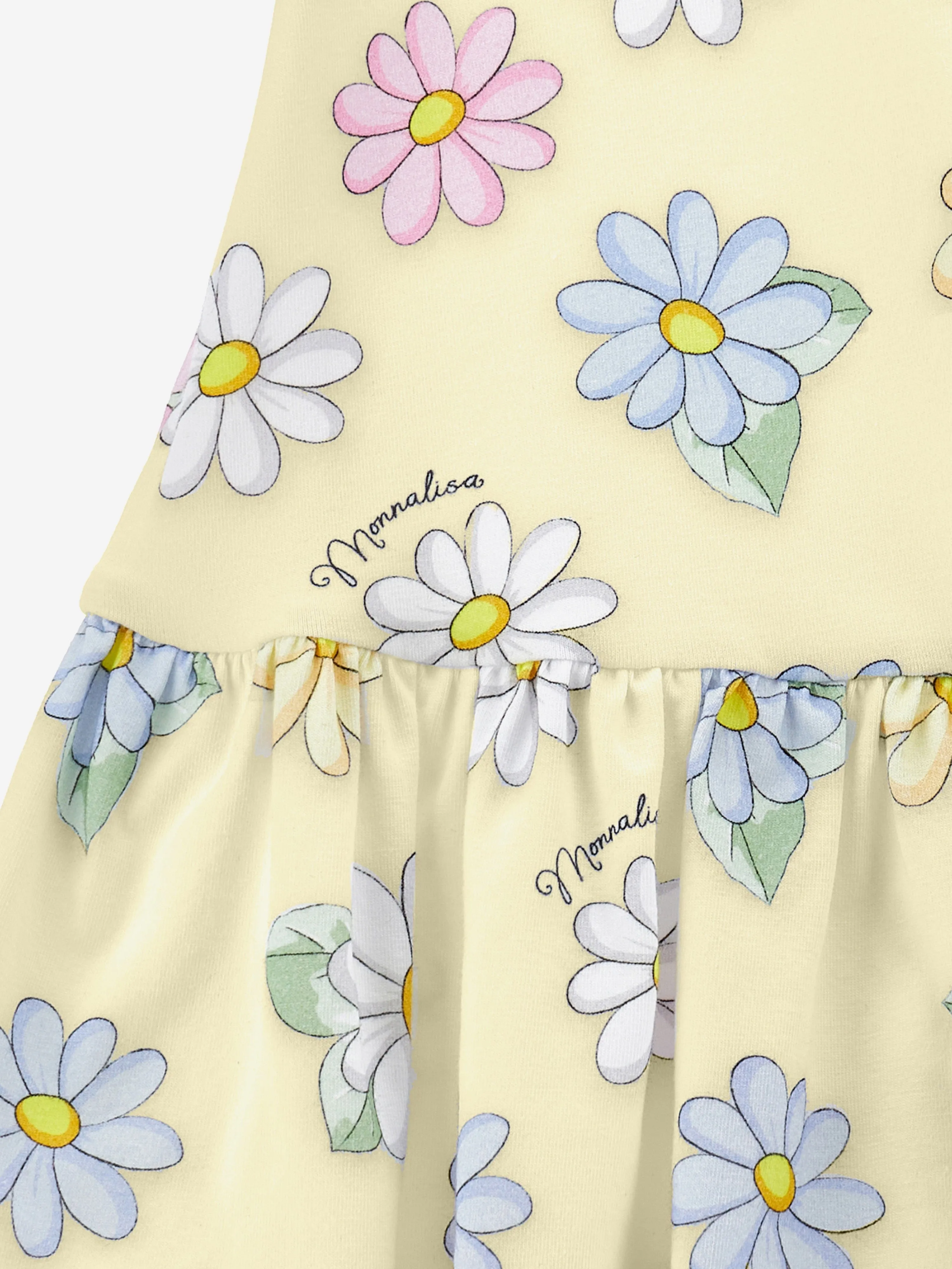 Baby Girls Flower Print Dress in Yellow