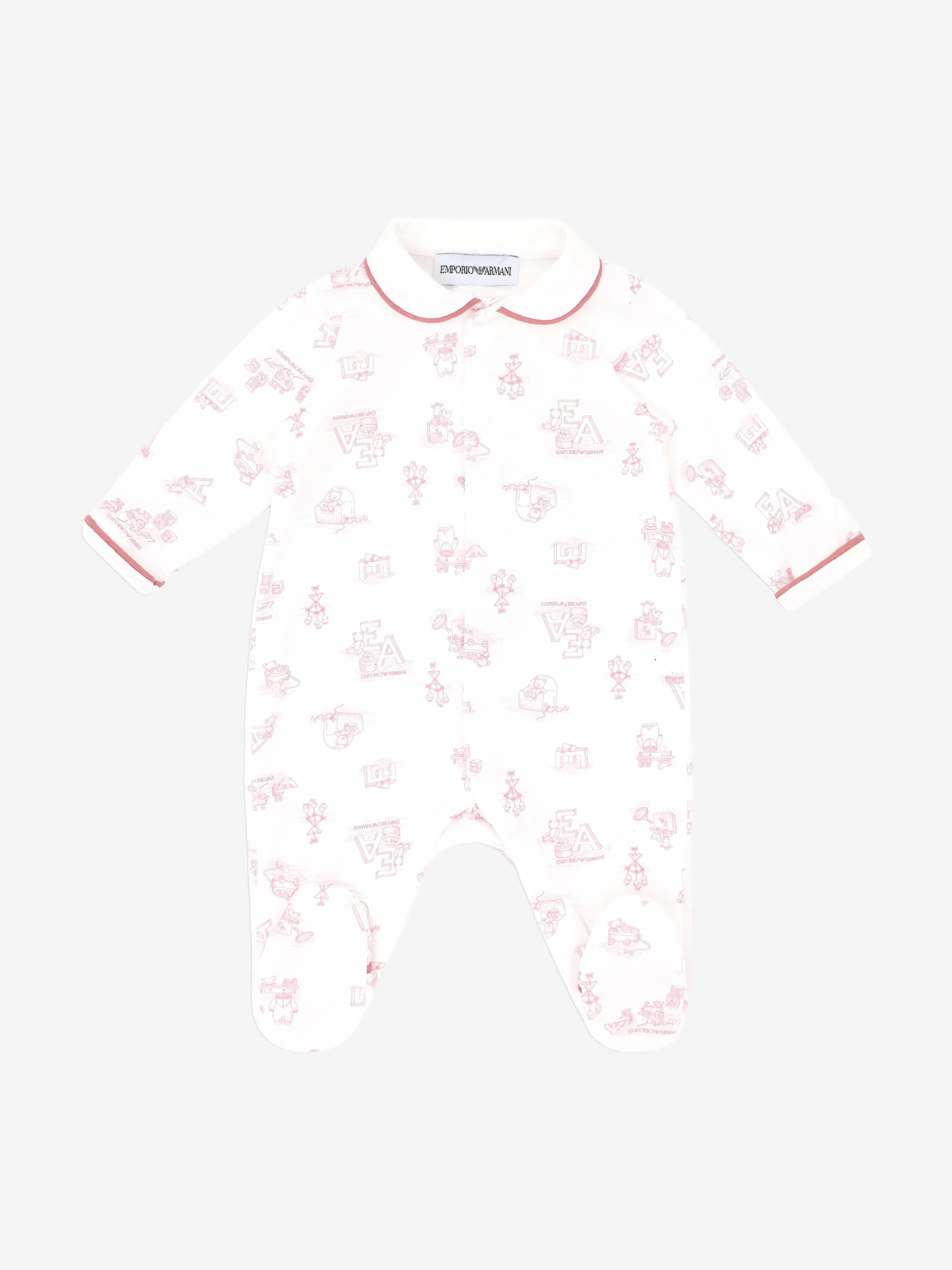 Baby Girls Logo Babygrow in Pink