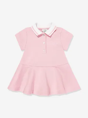 Baby Girls Logo Polo Dress in Pink