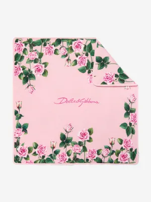 Baby Girls Rose Print Blanket in Pink (72cm)