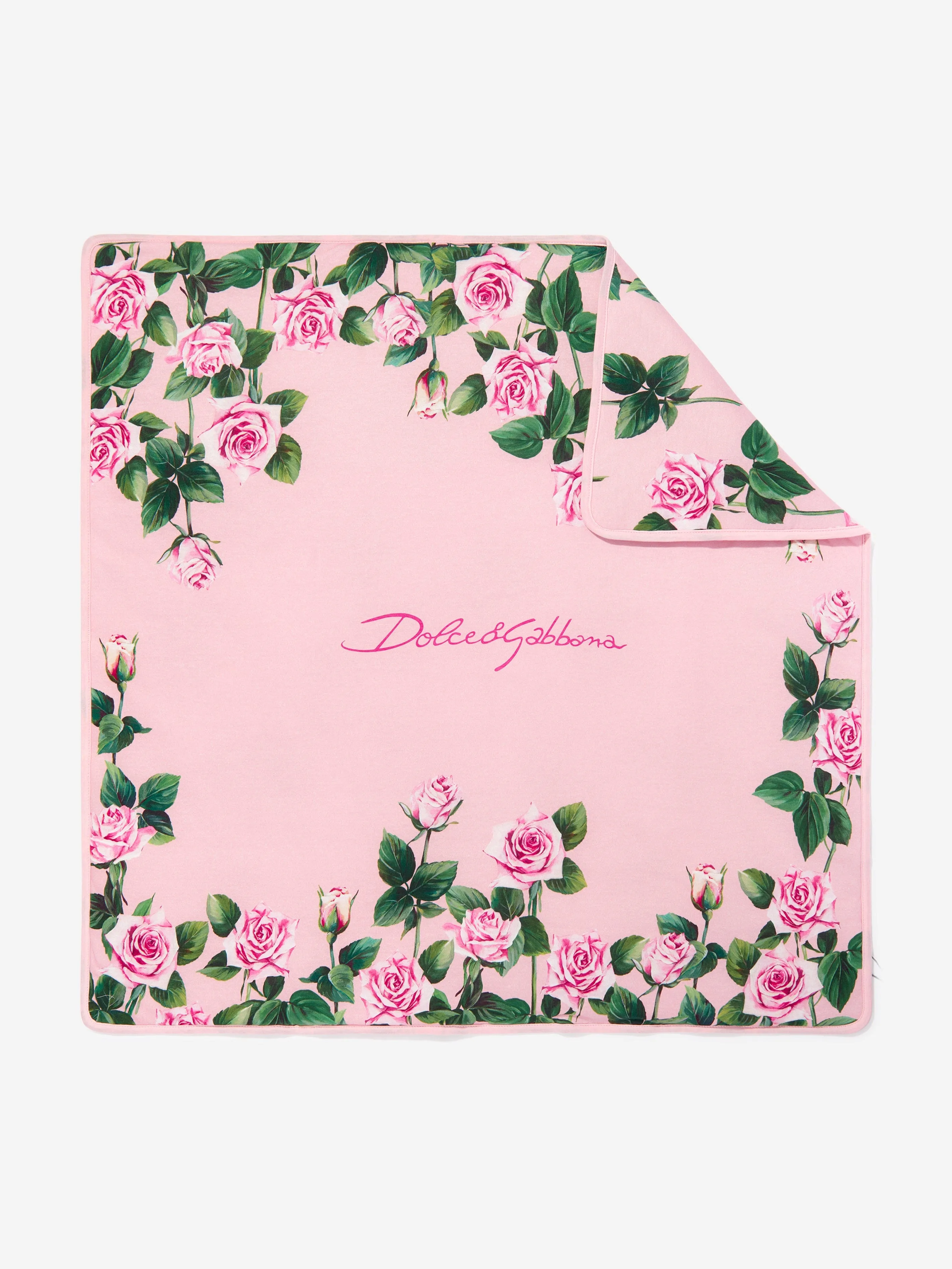 Baby Girls Rose Print Blanket in Pink (72cm)
