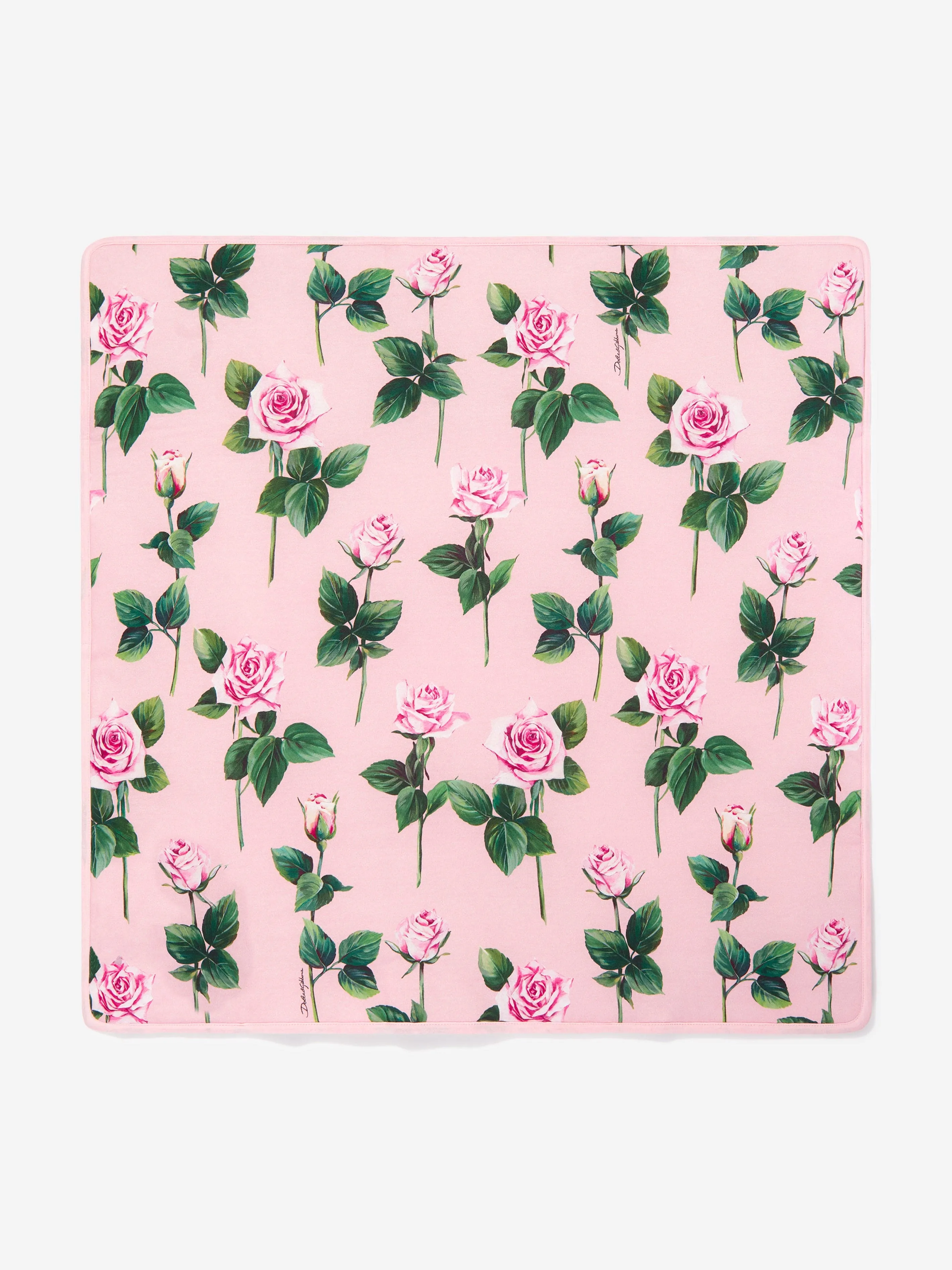 Baby Girls Rose Print Blanket in Pink (72cm)