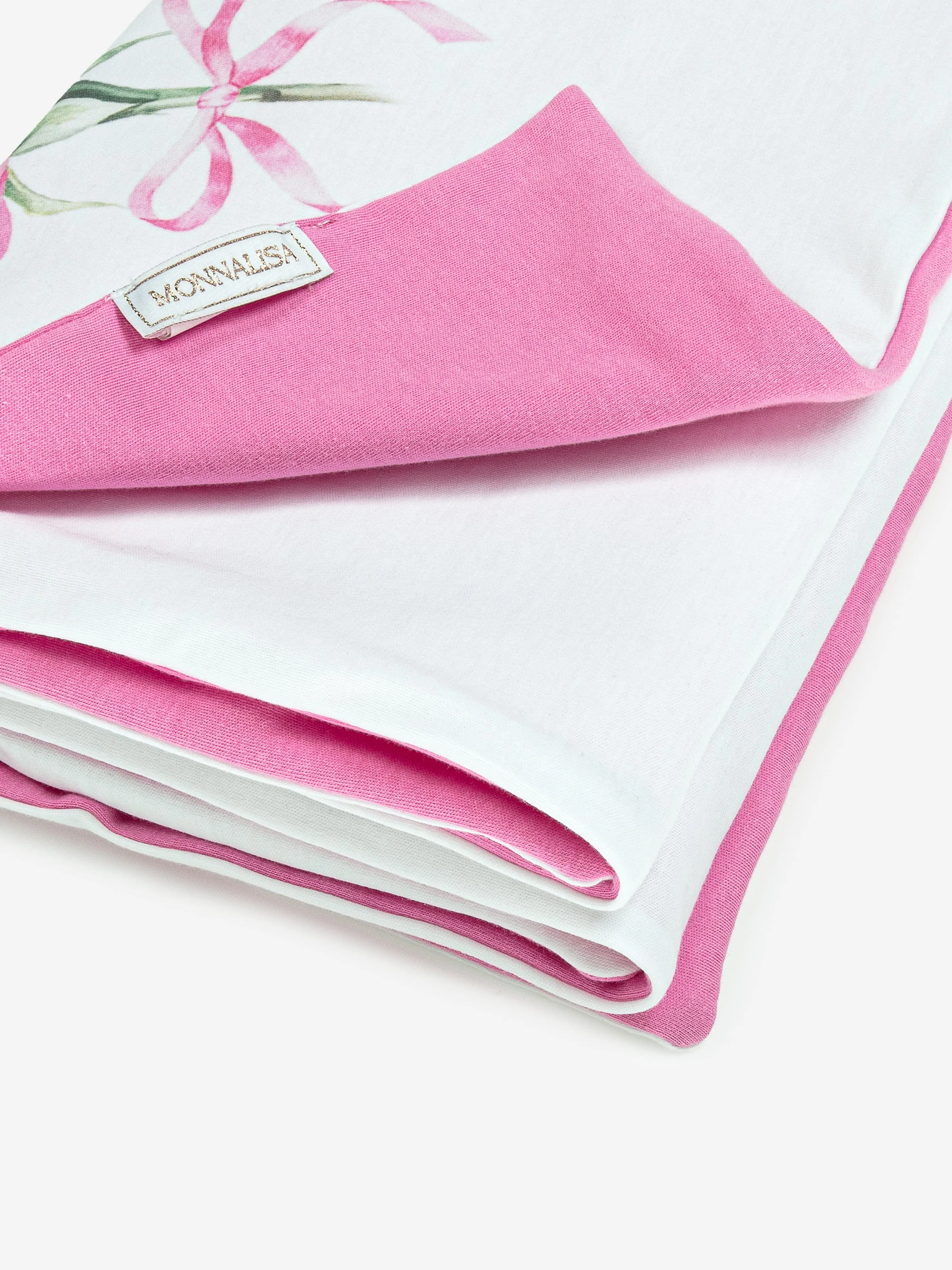 Baby Girls Rose Print Blanket in White (90cm)