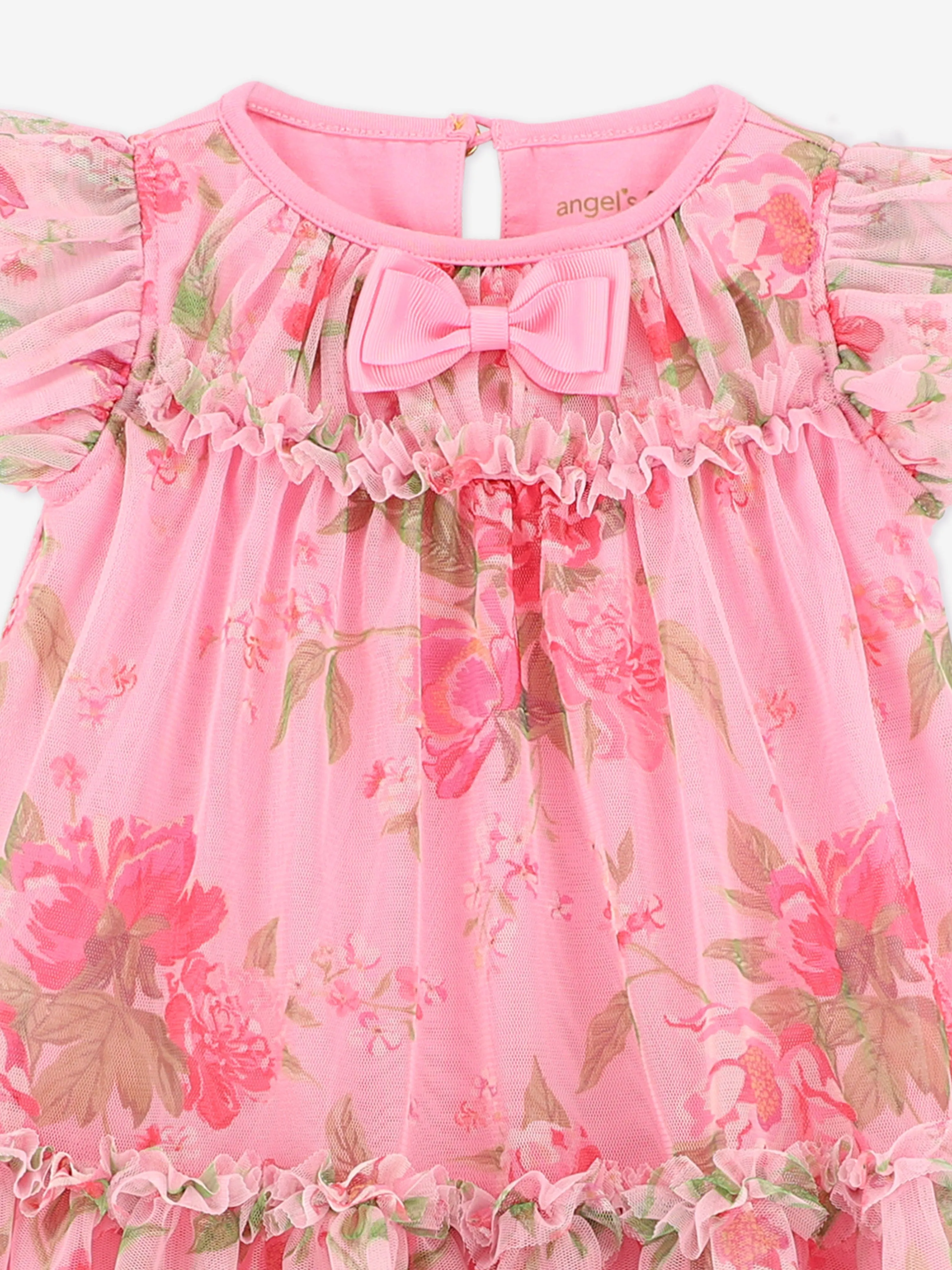 Baby Girls Rosebud Flower Dress in Pink