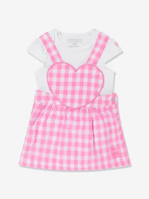 Baby Girls Seersucker Skirtall Set in Pink