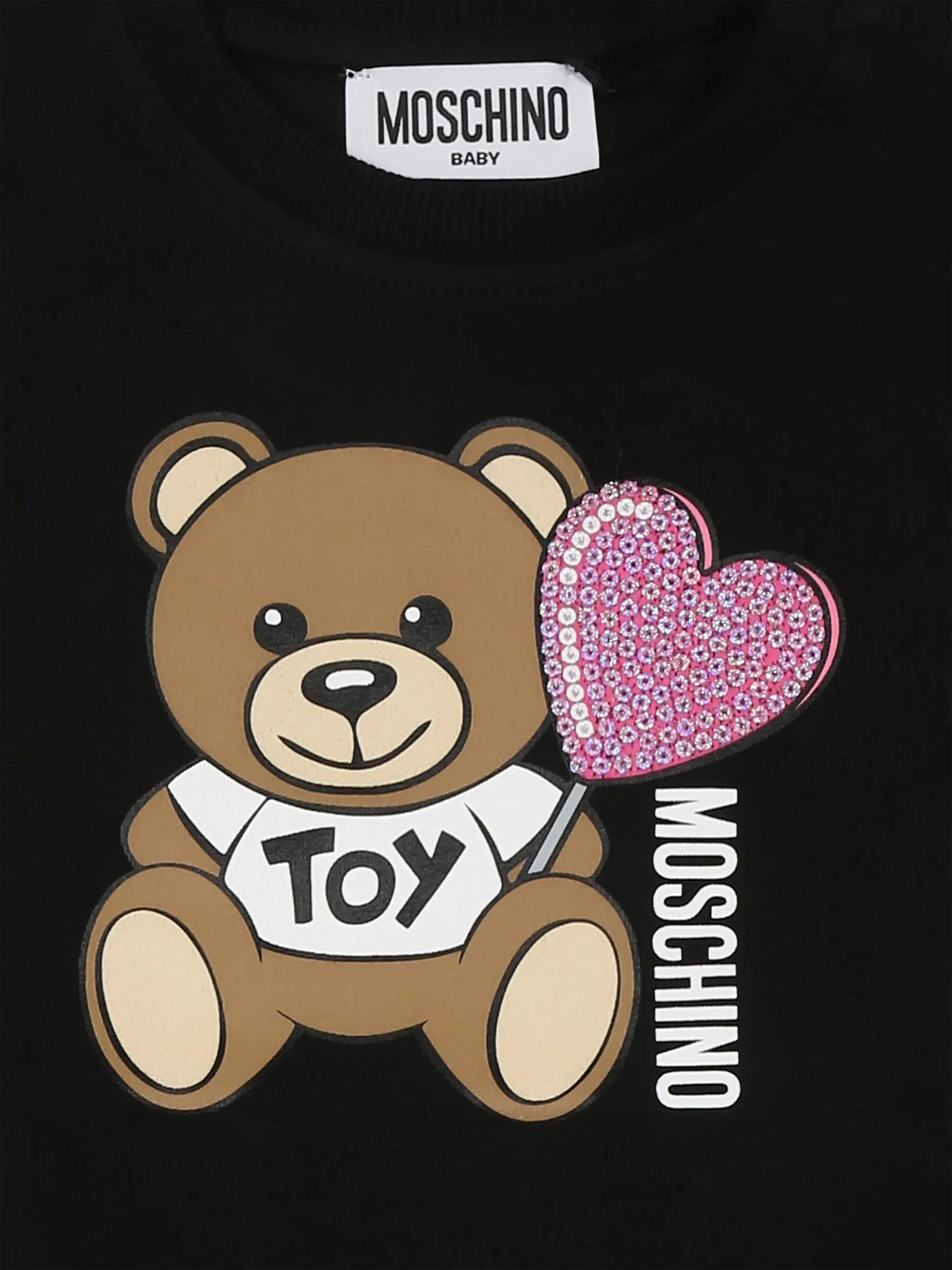 Baby Girls Teddy Bear Dress in Black