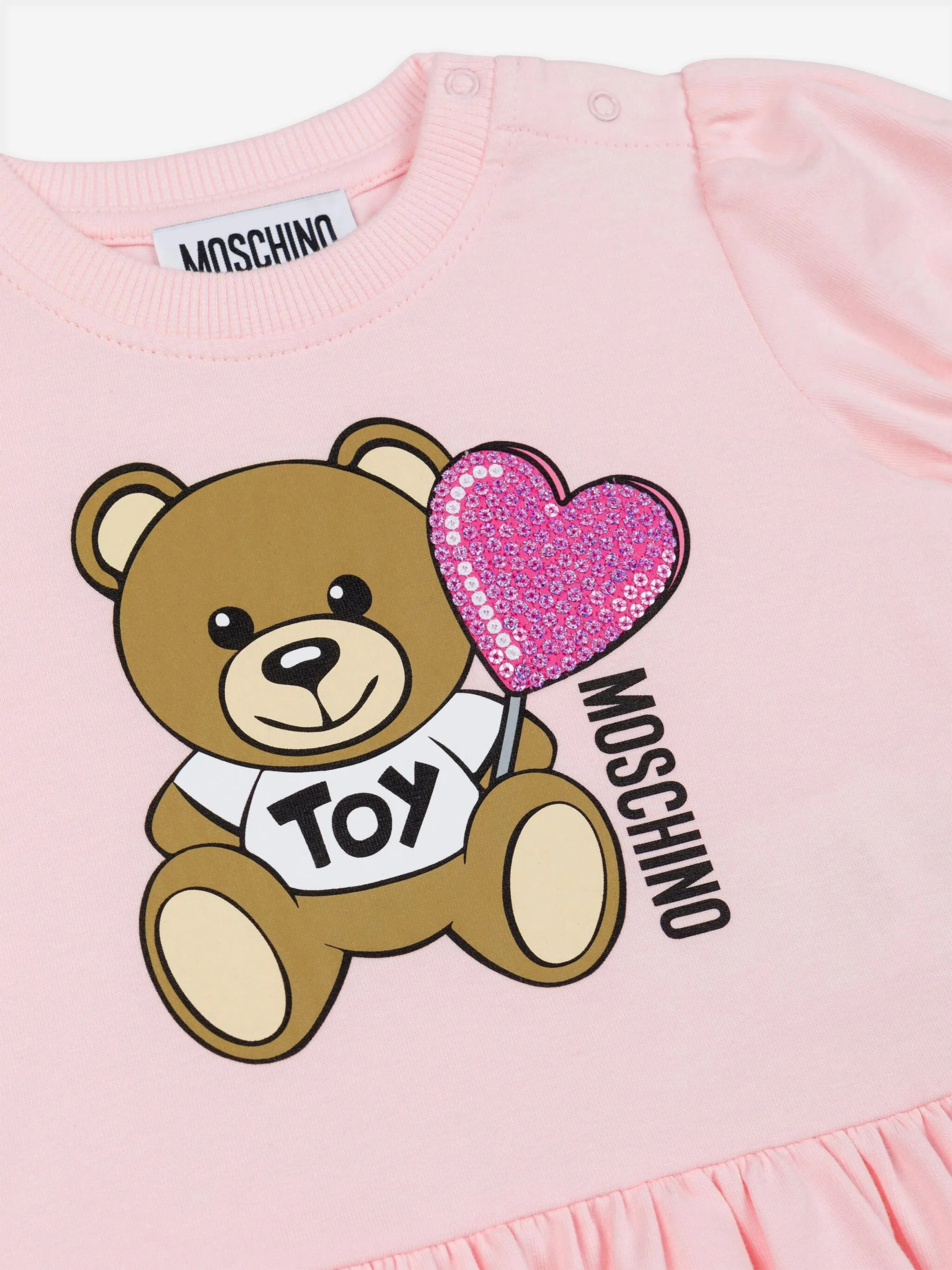 Baby Girls Teddy Bear Dress in Pink