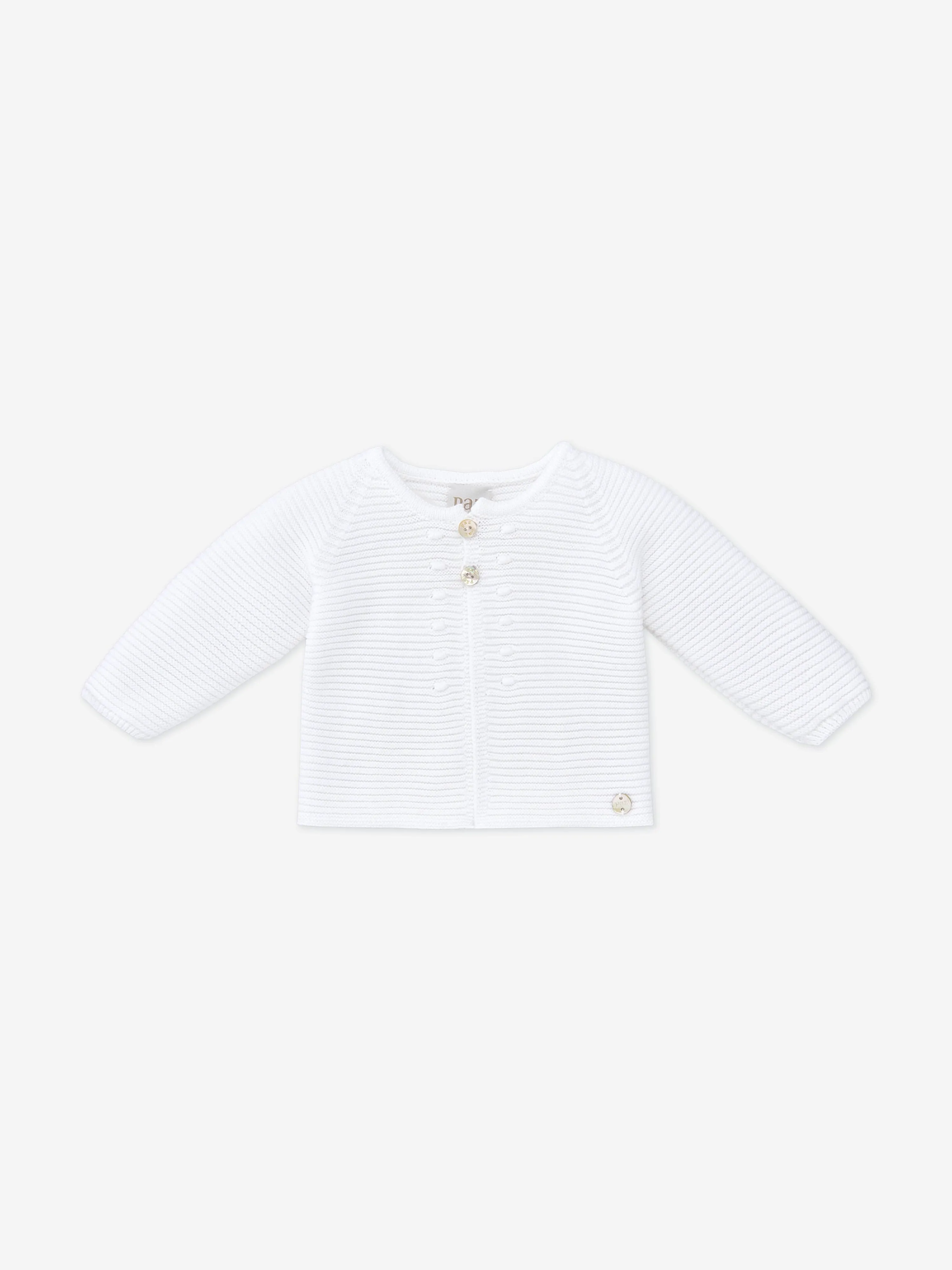 Baby Knitted Cardigan in White