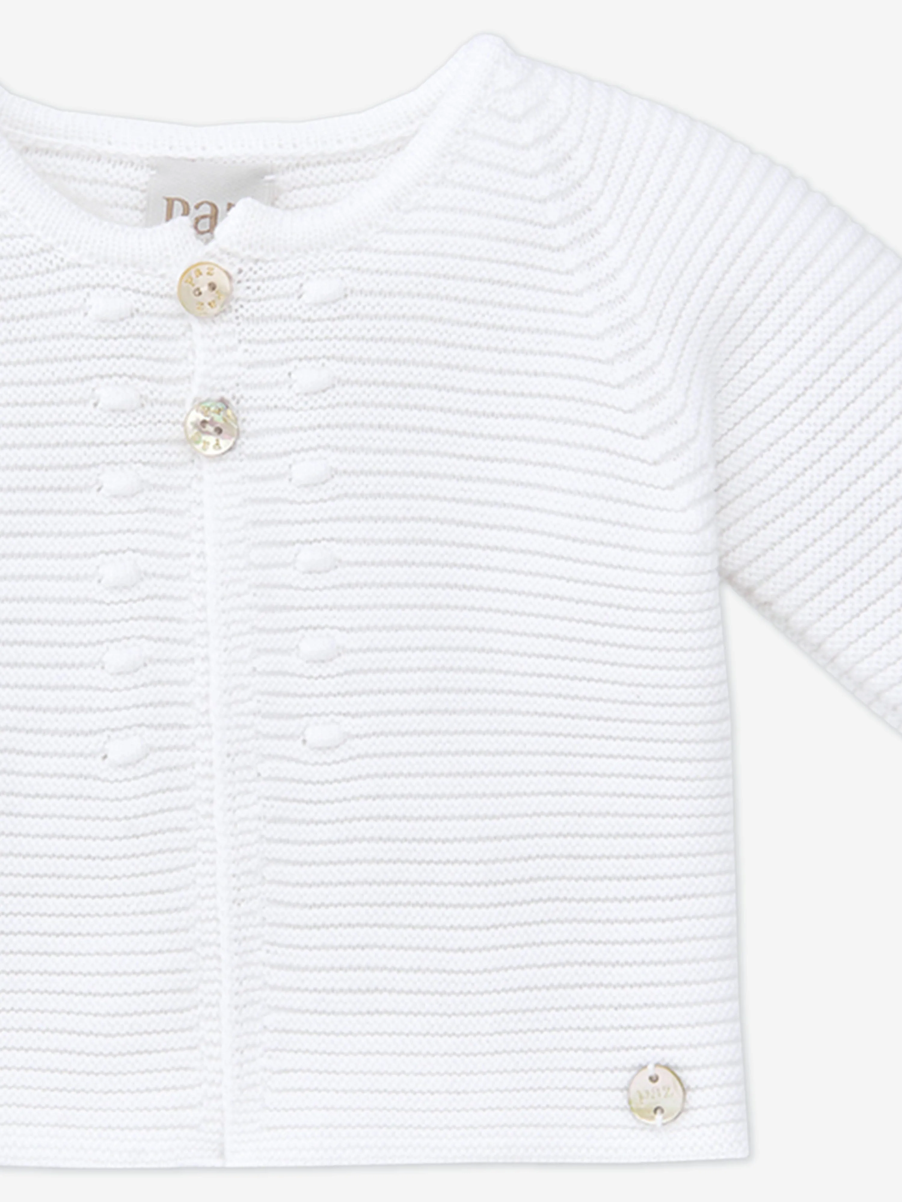 Baby Knitted Cardigan in White