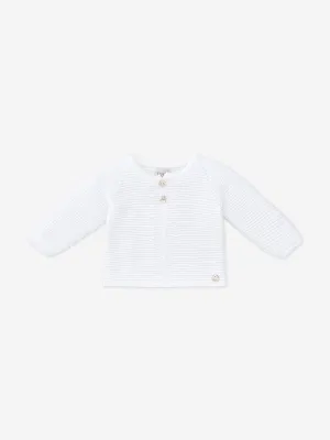 Baby Knitted Cardigan in White