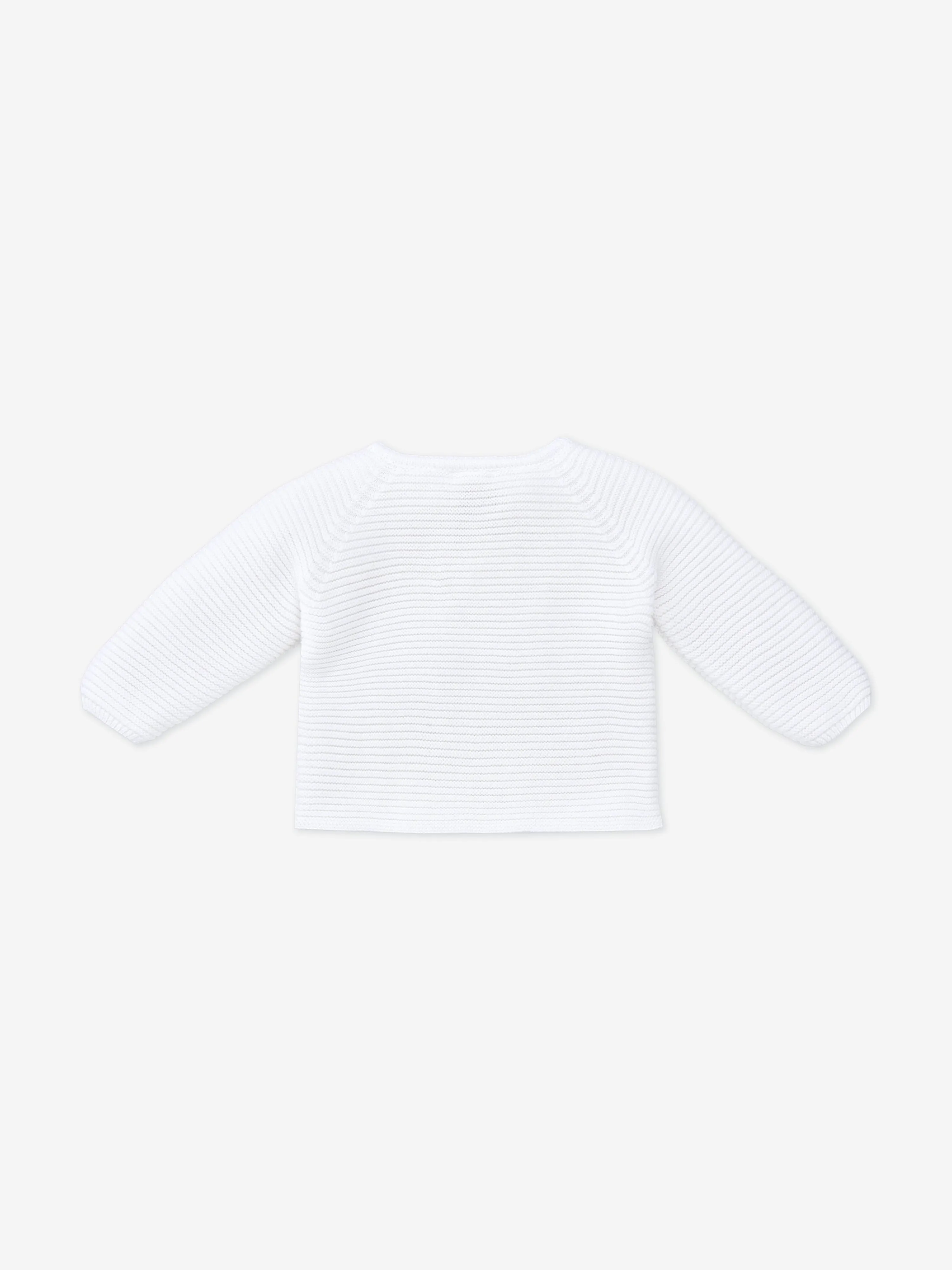 Baby Knitted Cardigan in White