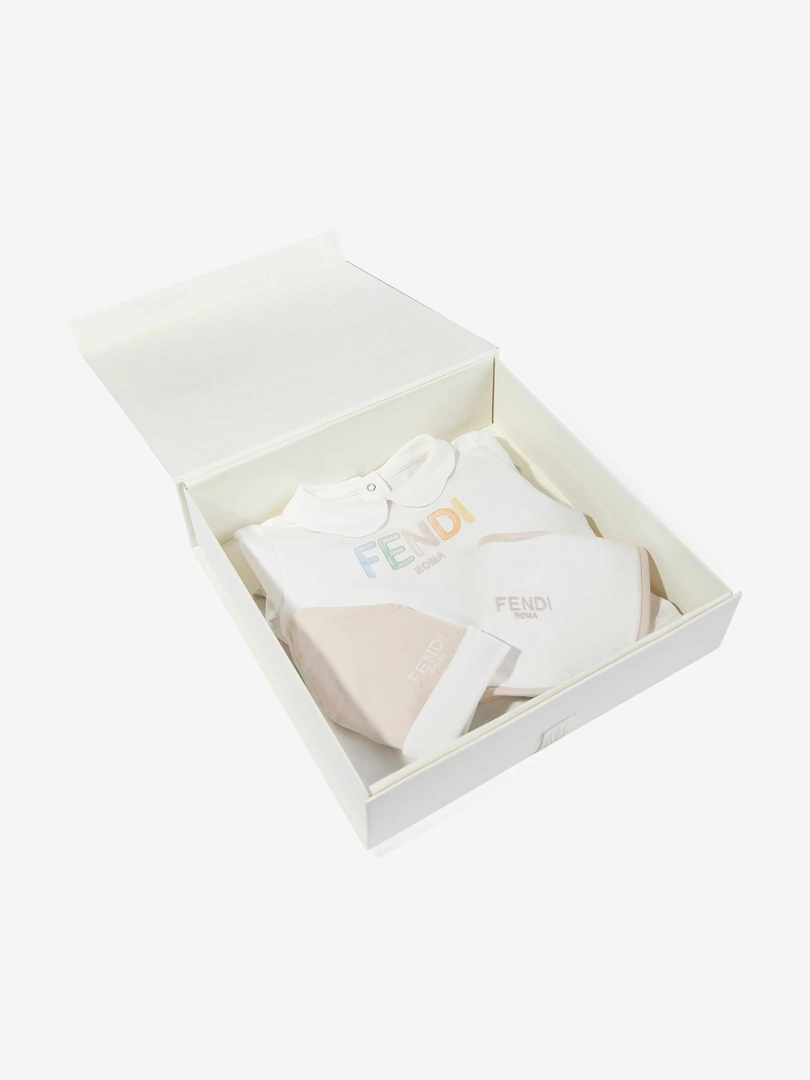 Baby Logo Babygrow Set in Beige