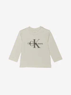 Baby Monogram Long Sleeve T-Shirt in Ivory