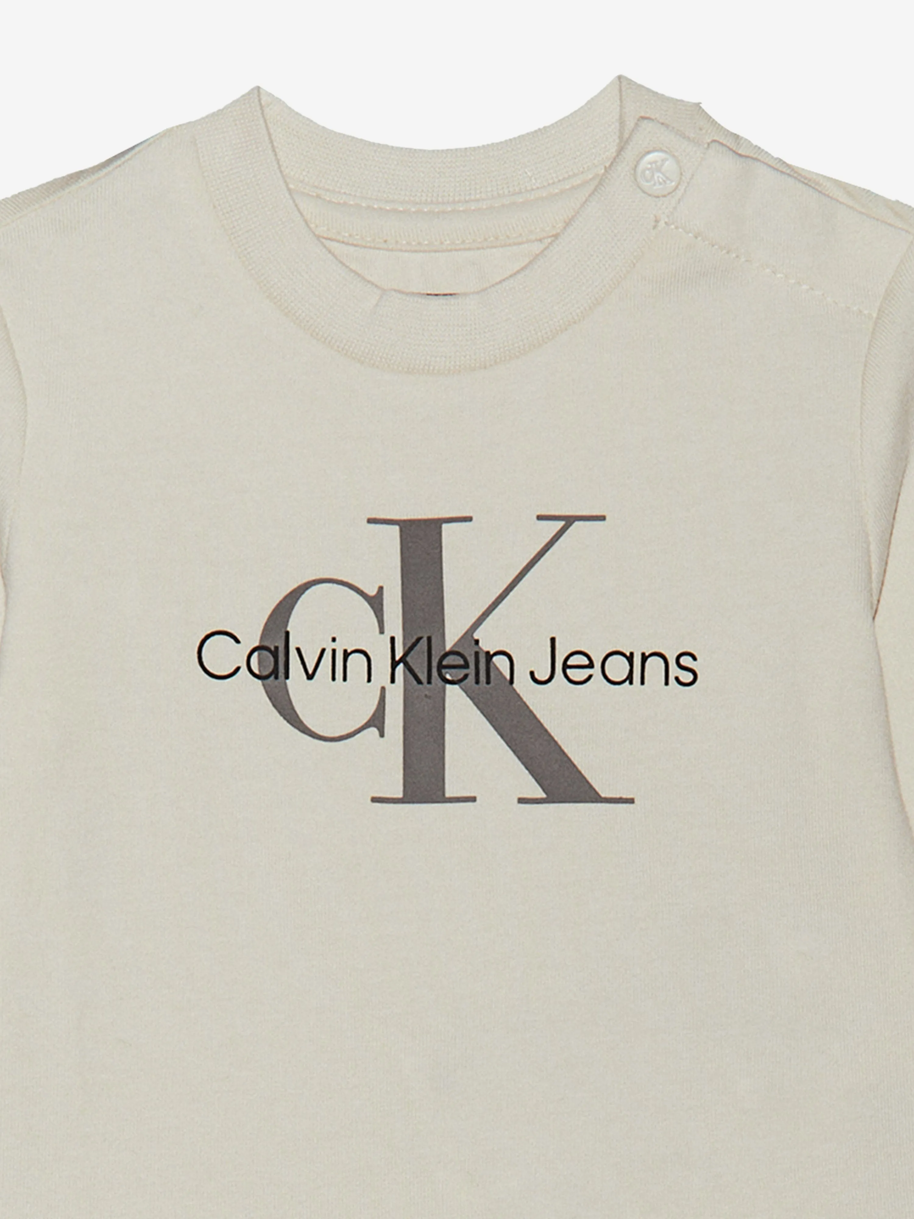 Baby Monogram Long Sleeve T-Shirt in Ivory