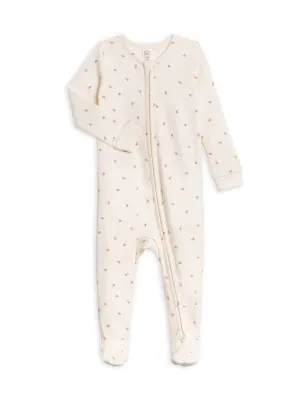 Baby Peyton Footed Sleeper In Rosa Floral