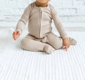 Baby Peyton Zipper Sleeper In Clay