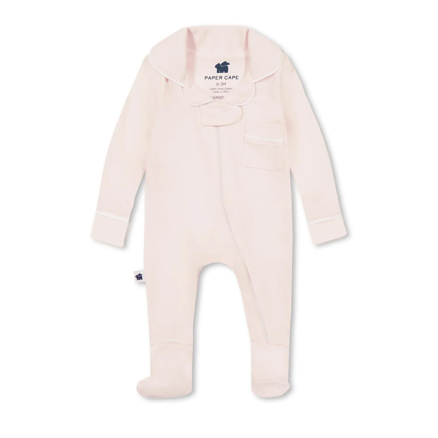 Baby Pima Cotton Footie In Pink Blush