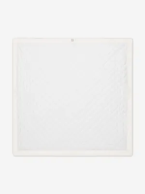 Baby Quilted Jacquard Logo Blanket in Ivory (72cm)