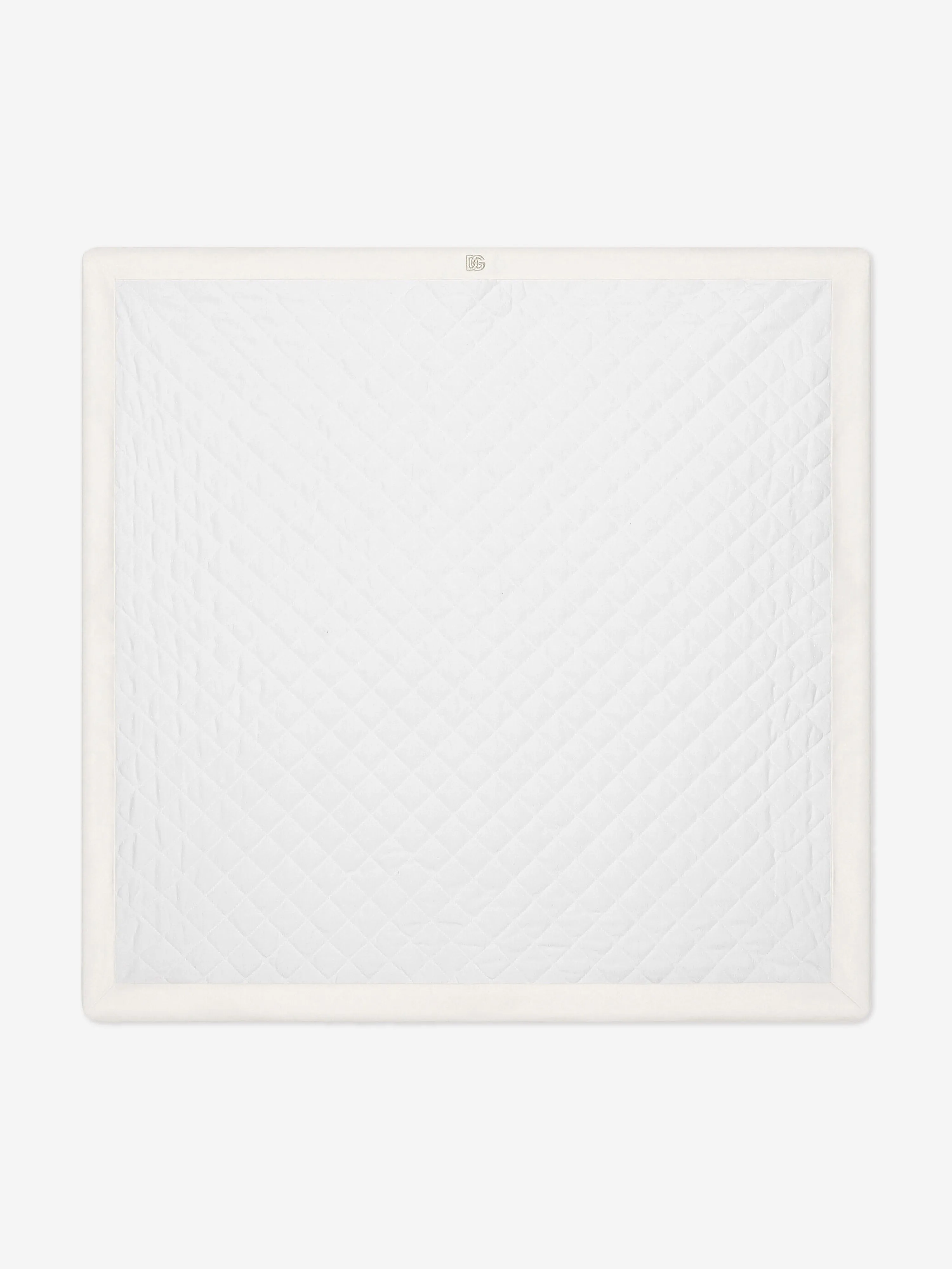 Baby Quilted Jacquard Logo Blanket in Ivory (72cm)