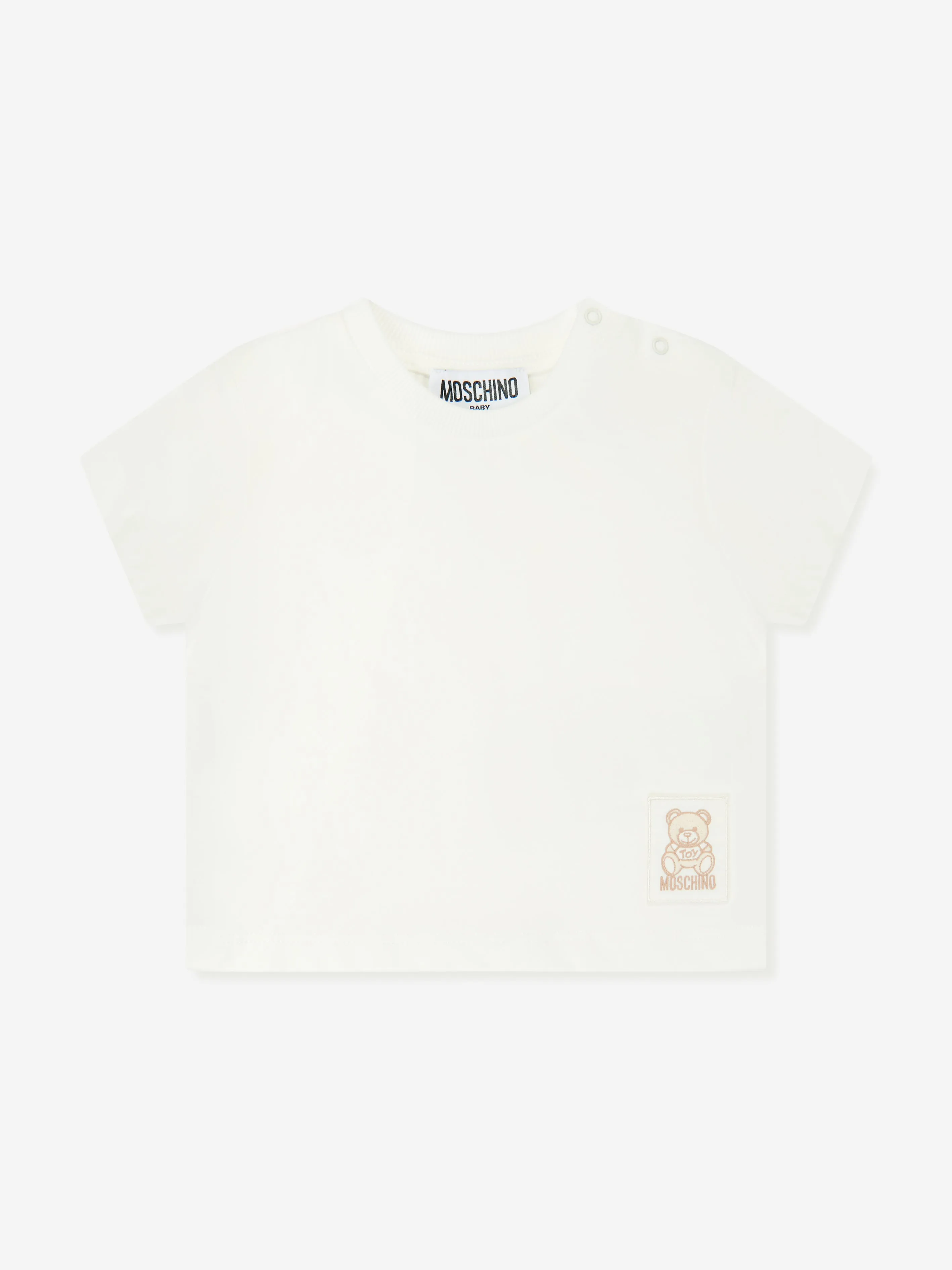 Baby T-Shirt and Dungarees Set in in Ivory