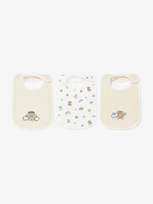 Baby Teddy Bear Bib Set (3 Piece) in Beige