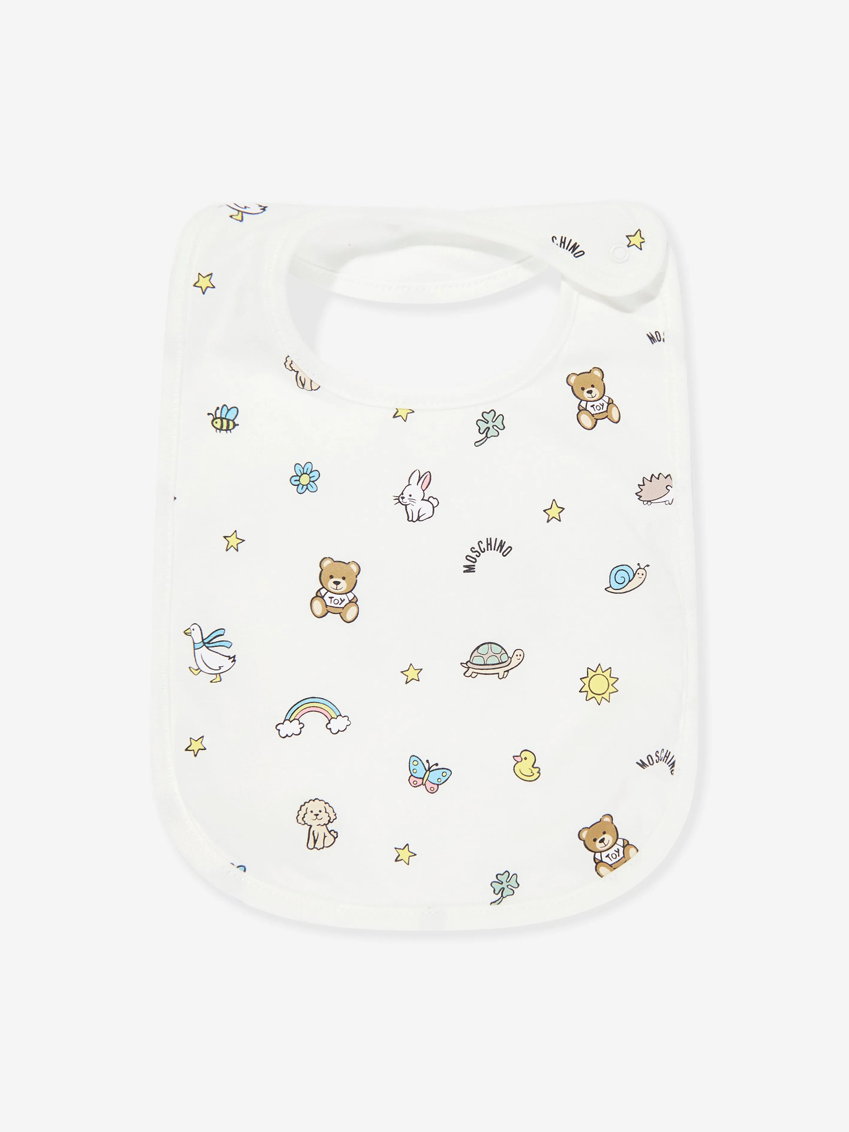 Baby Teddy Bear Bib Set (3 Piece) in Beige