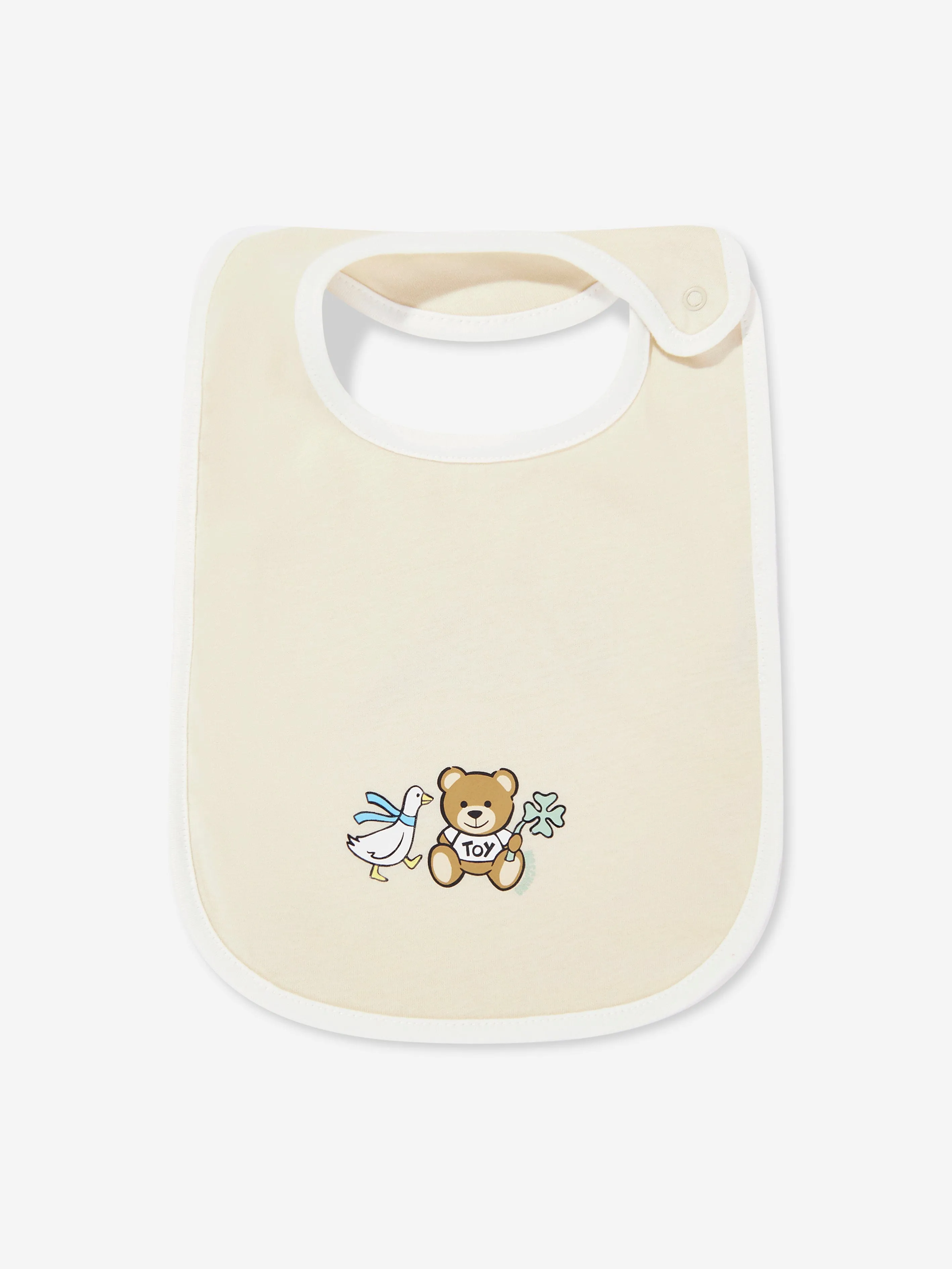 Baby Teddy Bear Bib Set (3 Piece) in Beige