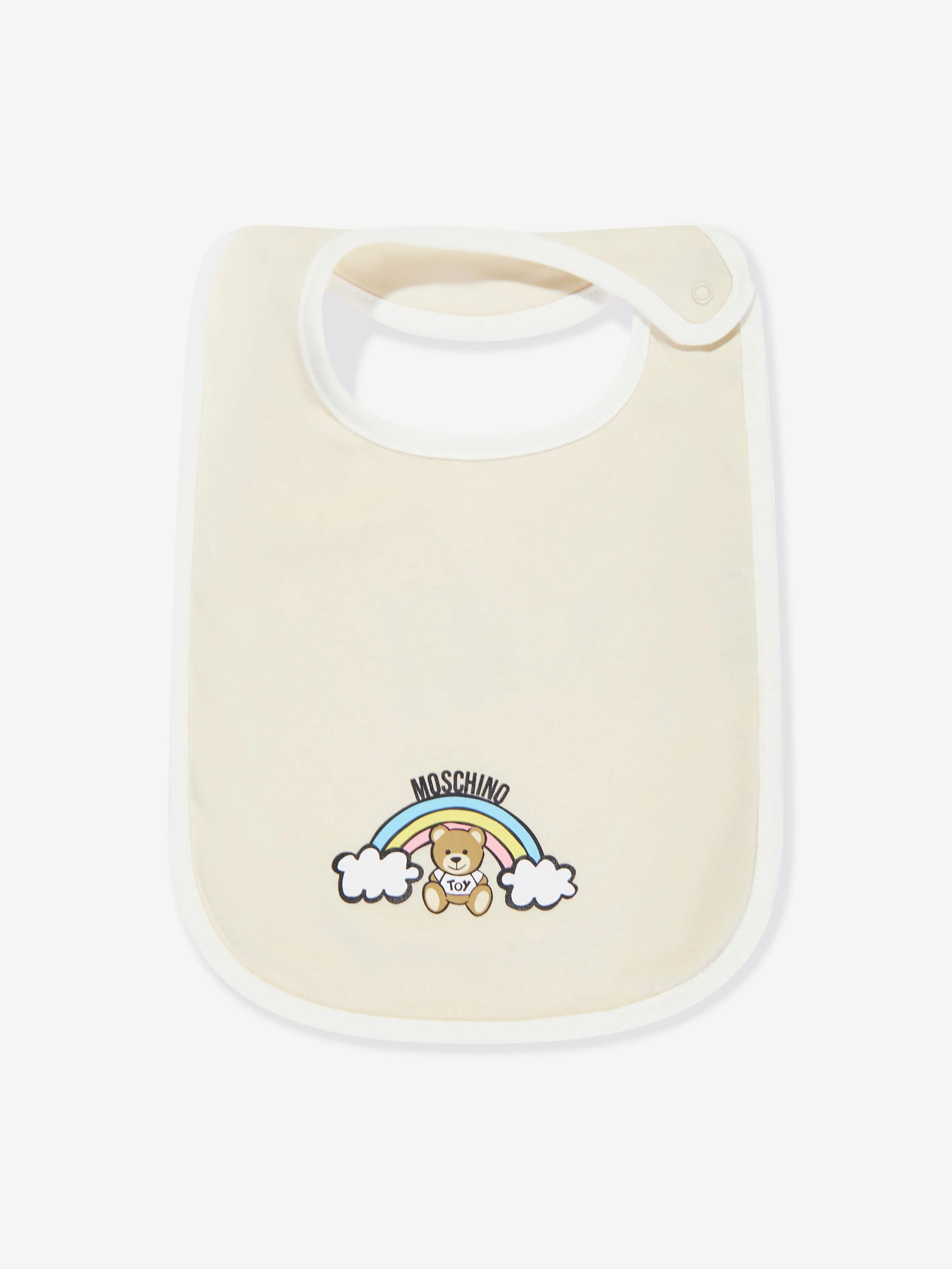 Baby Teddy Bear Bib Set (3 Piece) in Beige