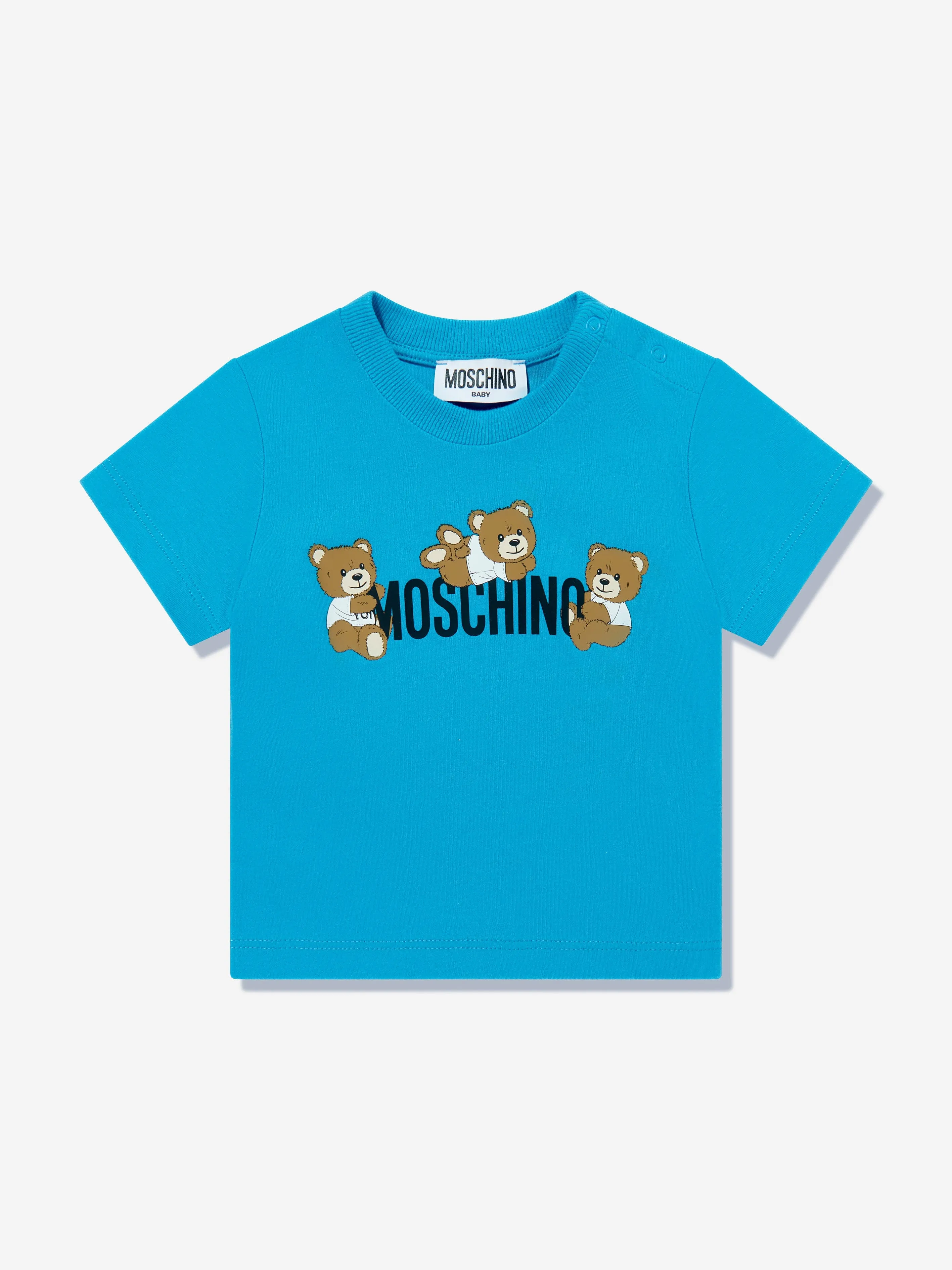 Baby Teddy Bear Logo Short Set in Blue