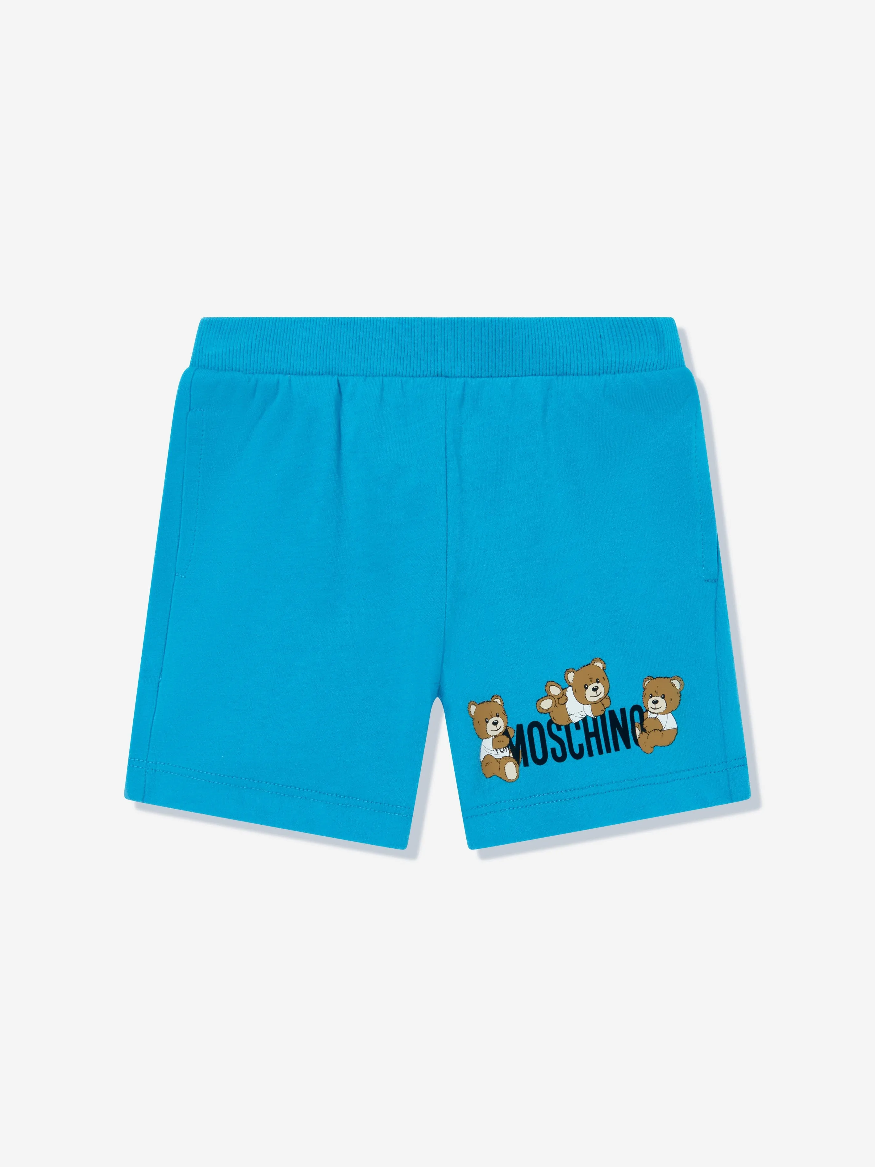 Baby Teddy Bear Logo Short Set in Blue