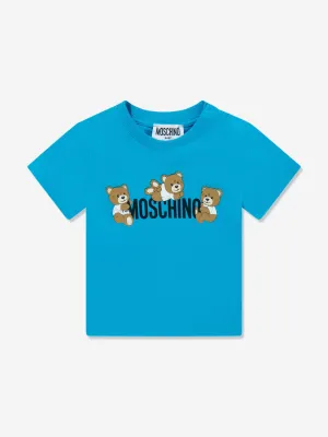 Baby Teddy Bear Logo T-Shirt in Blue