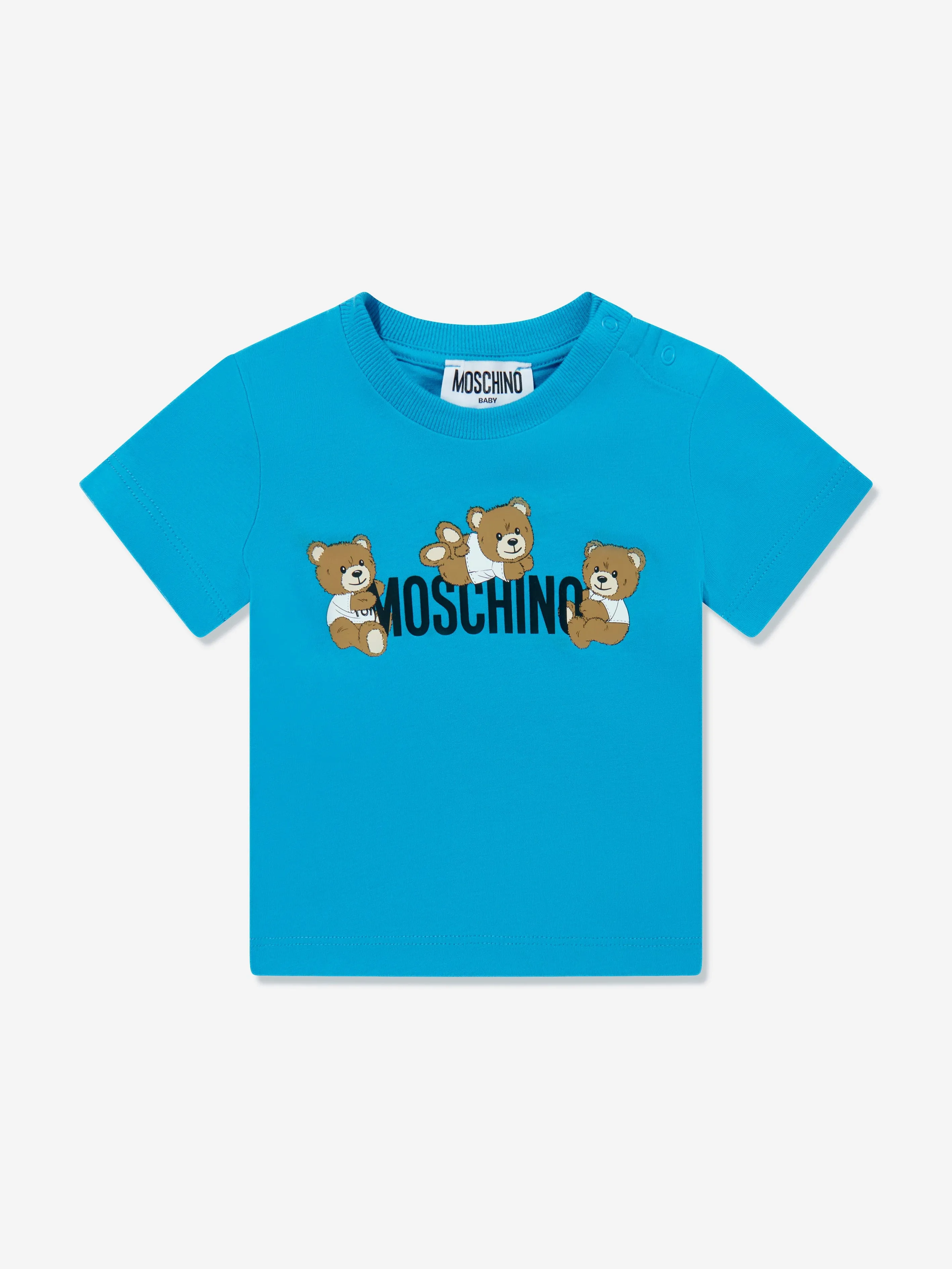 Baby Teddy Bear Logo T-Shirt in Blue