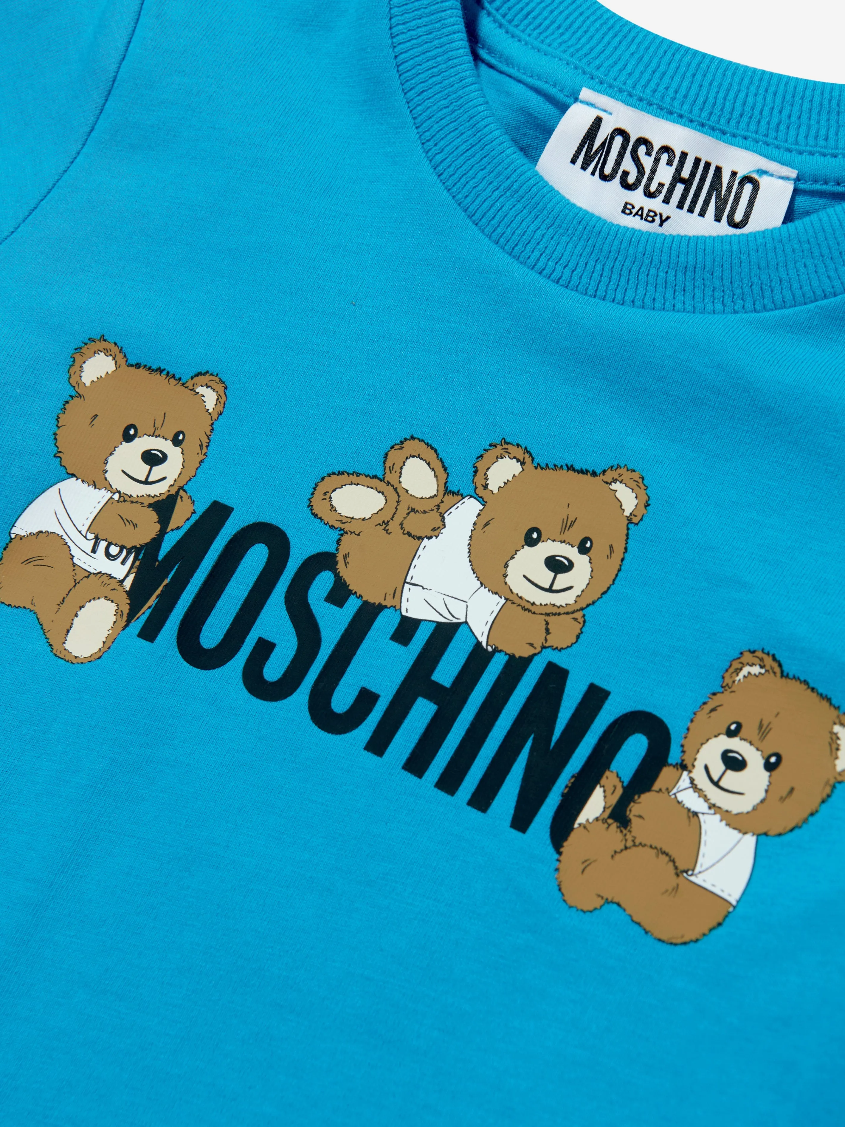 Baby Teddy Bear Logo T-Shirt in Blue