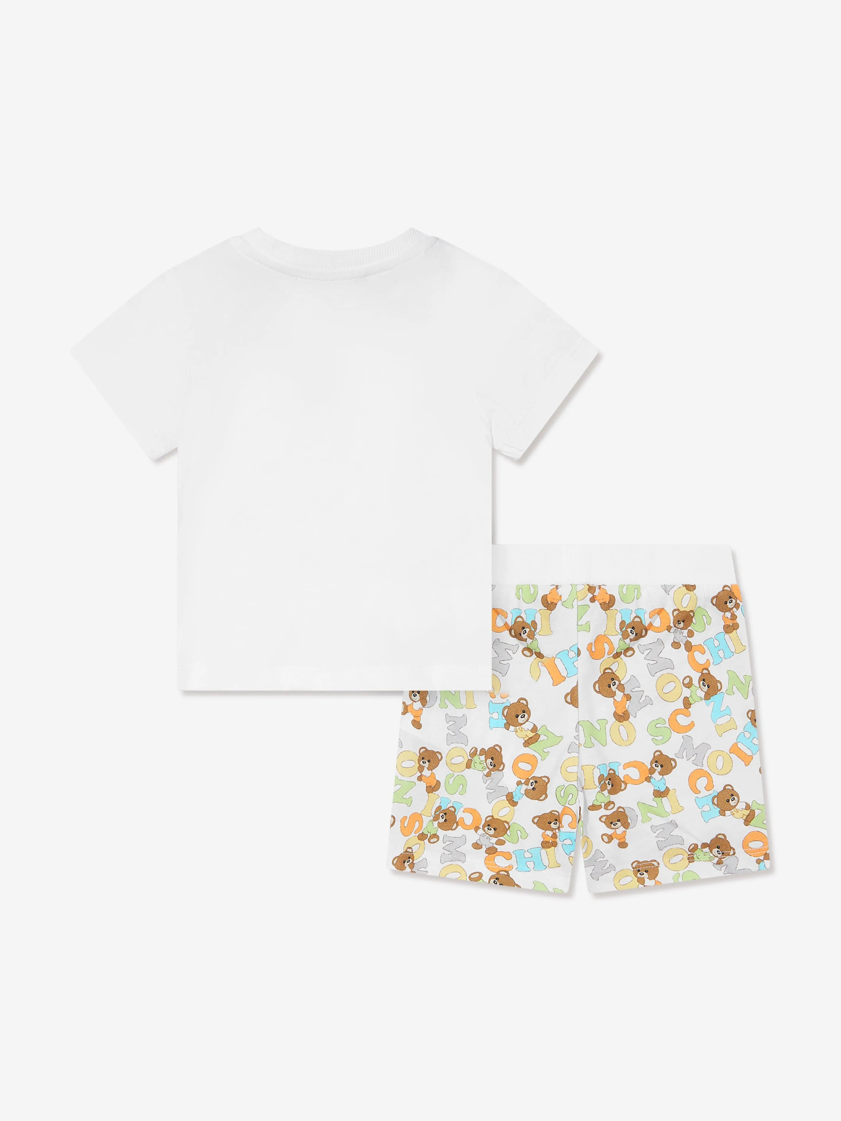 Baby Teddy Bear Short Set in White