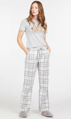 Barbour Nancy PJ Trousers - Light Grey Marl