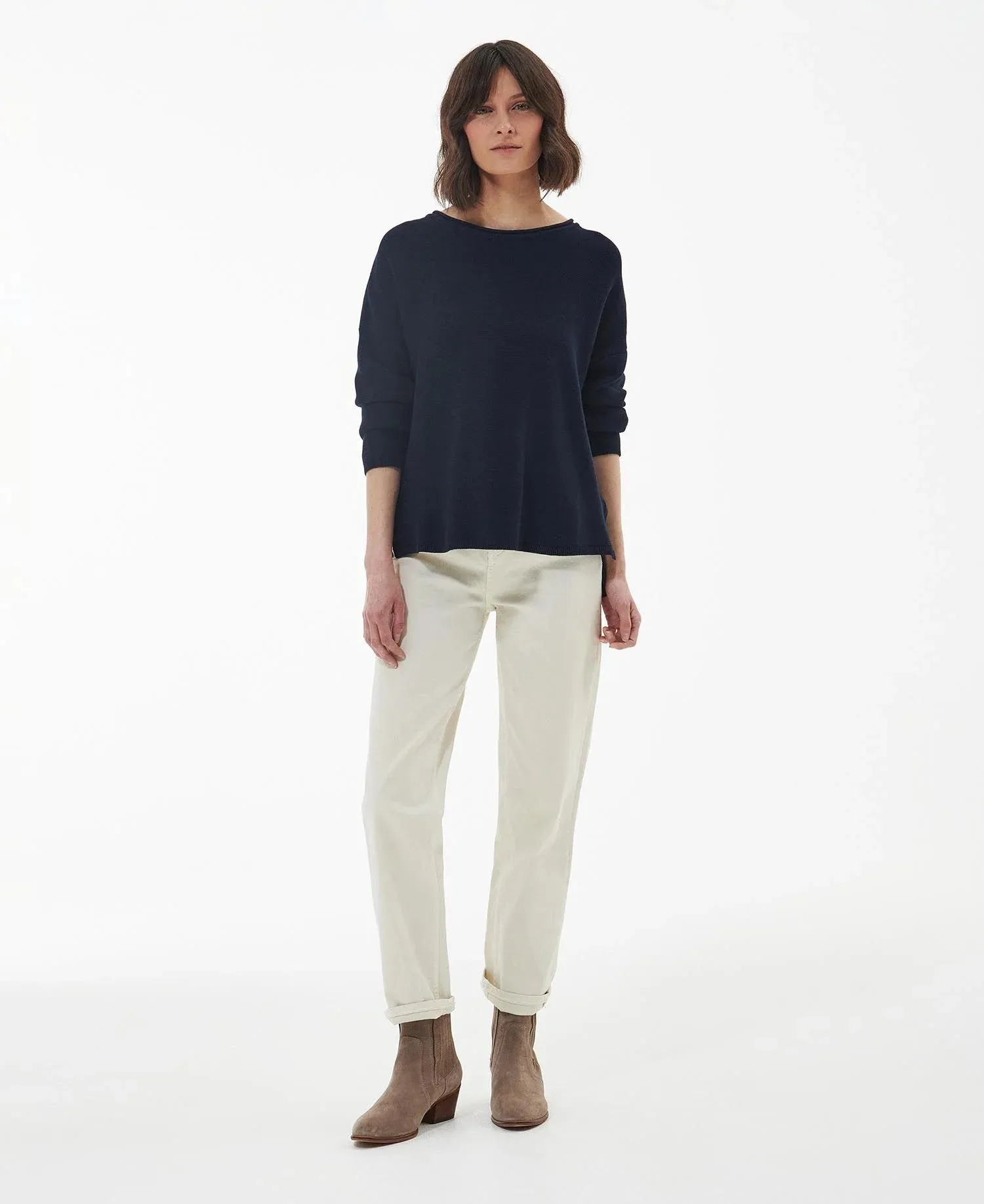 Barbour Women's Marine Knitted Jumper - Classic Navy