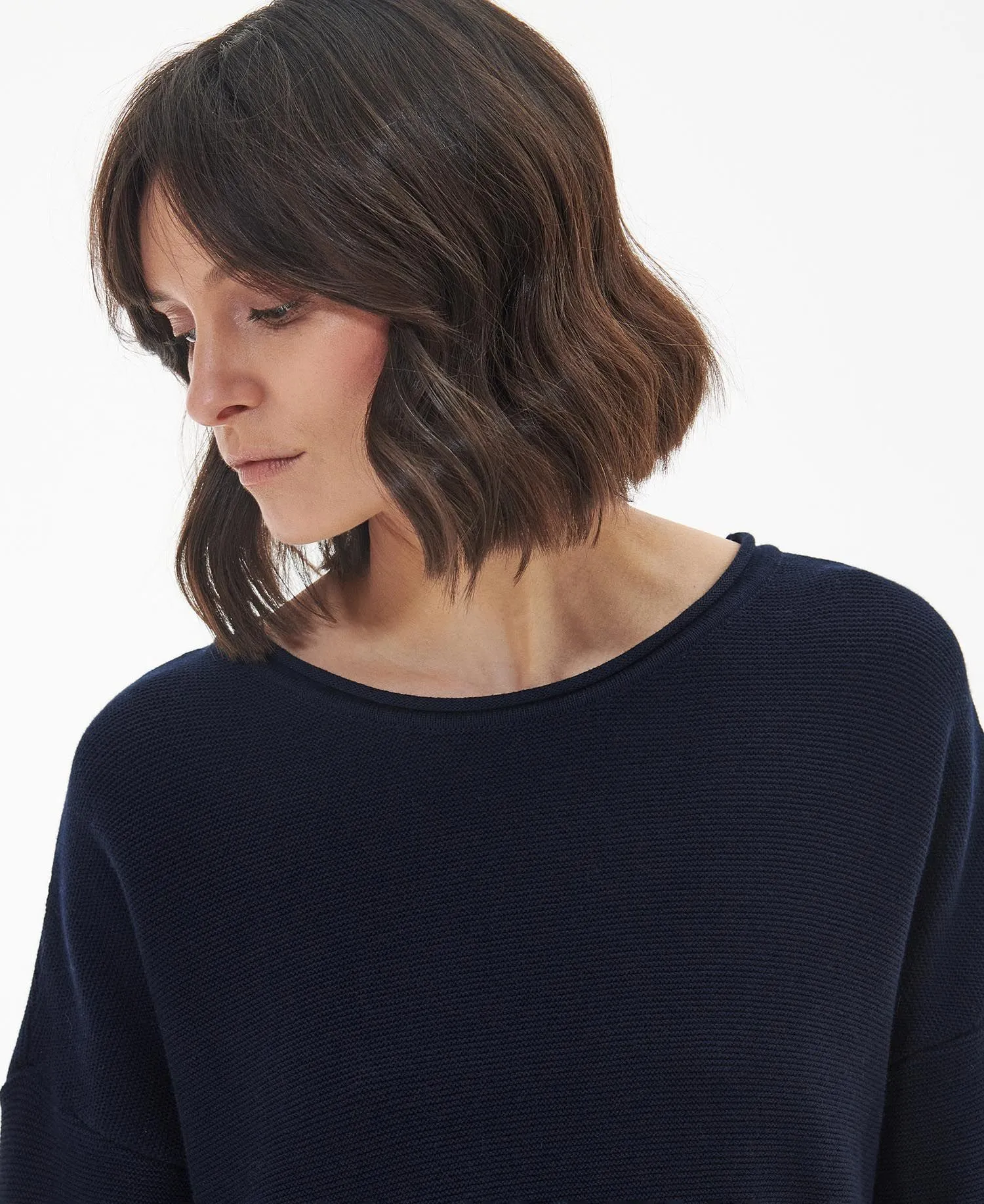 Barbour Women's Marine Knitted Jumper - Classic Navy