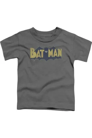 Batman Vintage Logo Splatter Short Sleeve Toddler Tee / T-Shirt