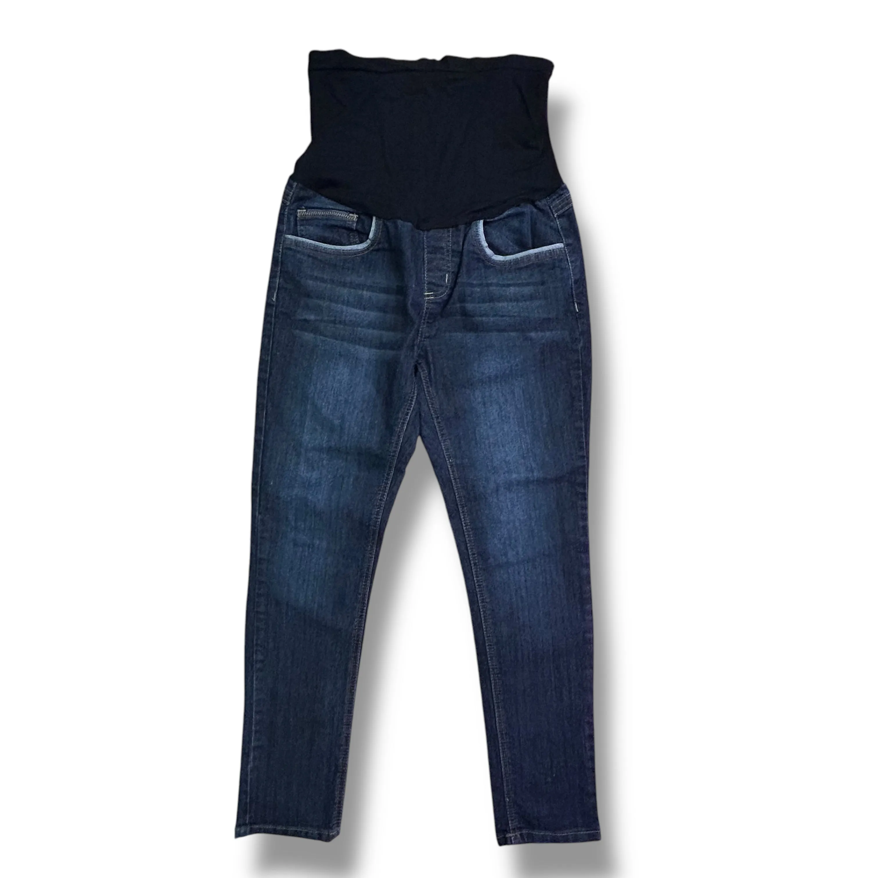 Bella Vida Size S Dark Blue Denim Full Panel Skinny Maternity Jeans