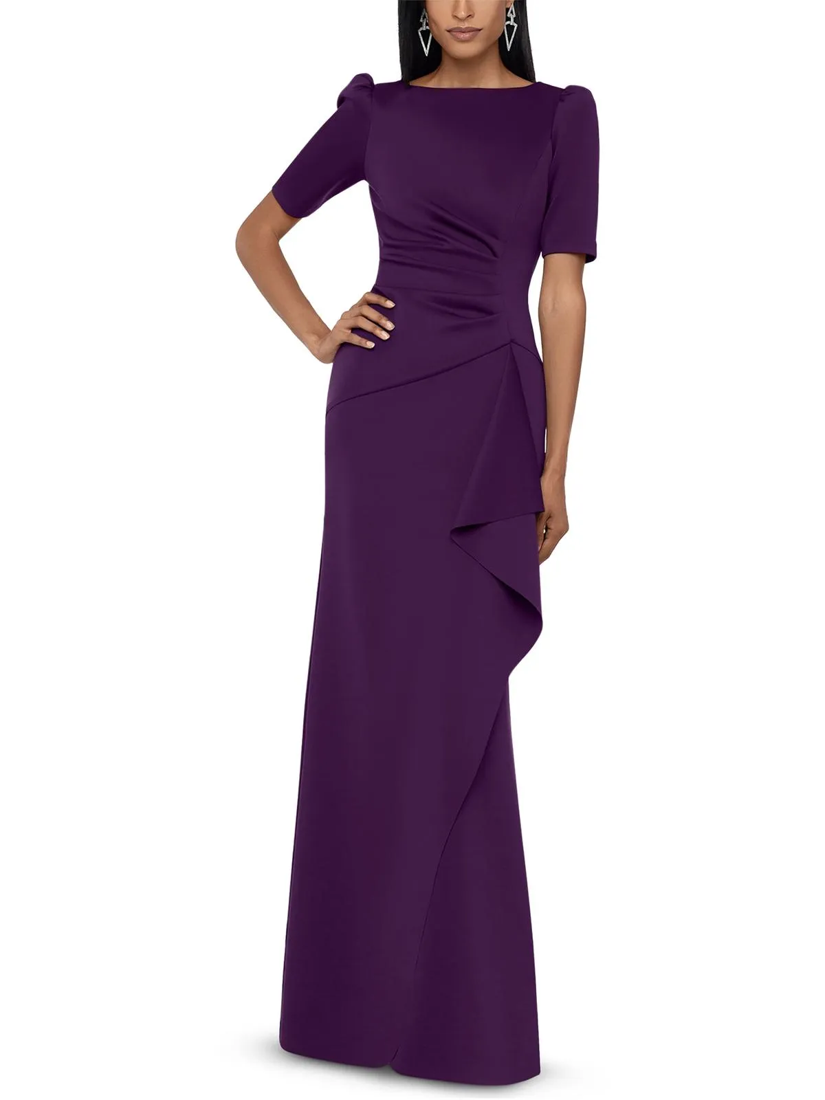 Best-Selling Petites Womens Drapey Maxi Evening Dress  Almost Sold Out!