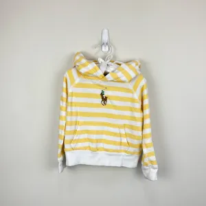 Best-Selling Ralph Lauren Kids Striped Cotton Hoodie Empire Yellow 3T  Today Only!