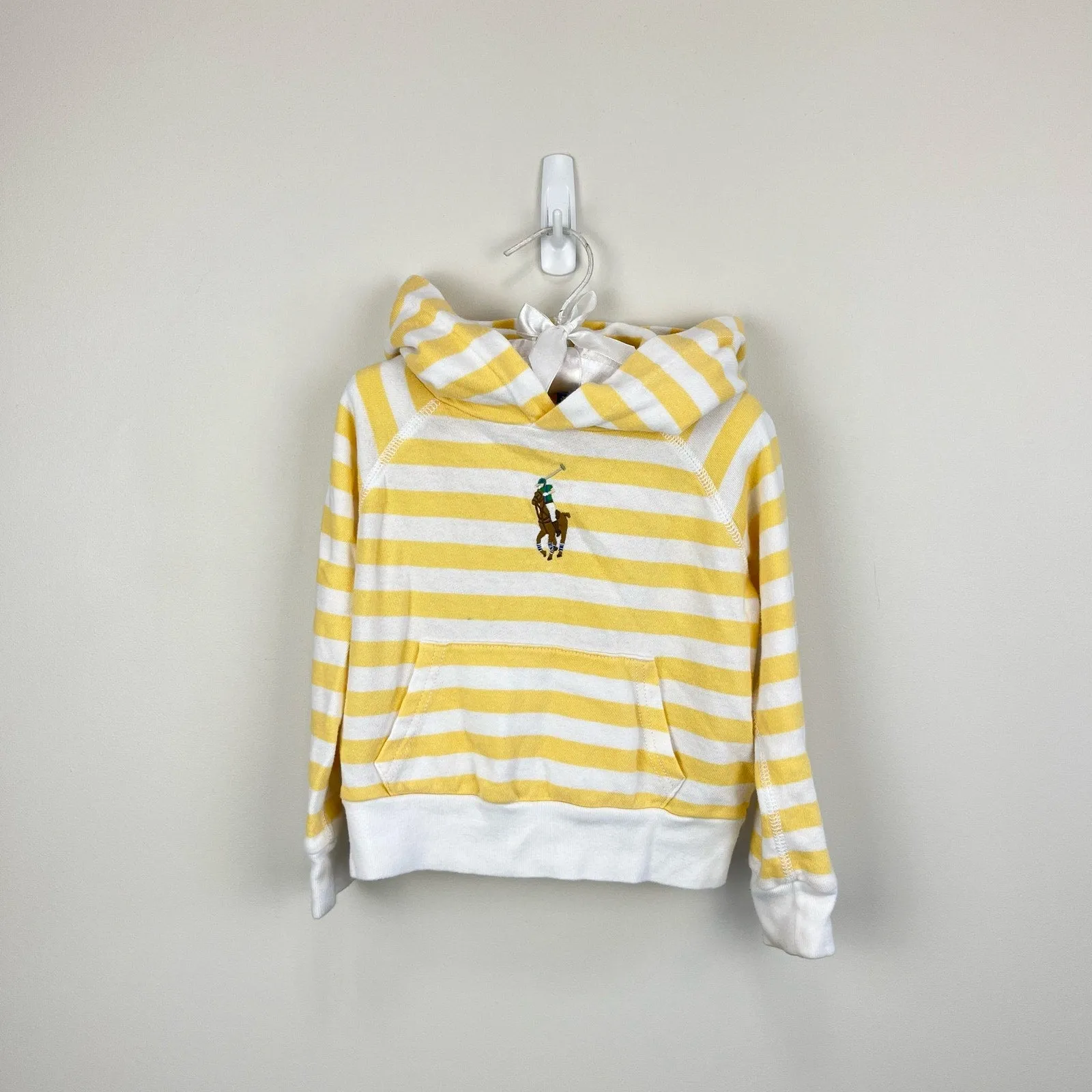 Best-Selling Ralph Lauren Kids Striped Cotton Hoodie Empire Yellow 3T  Today Only!