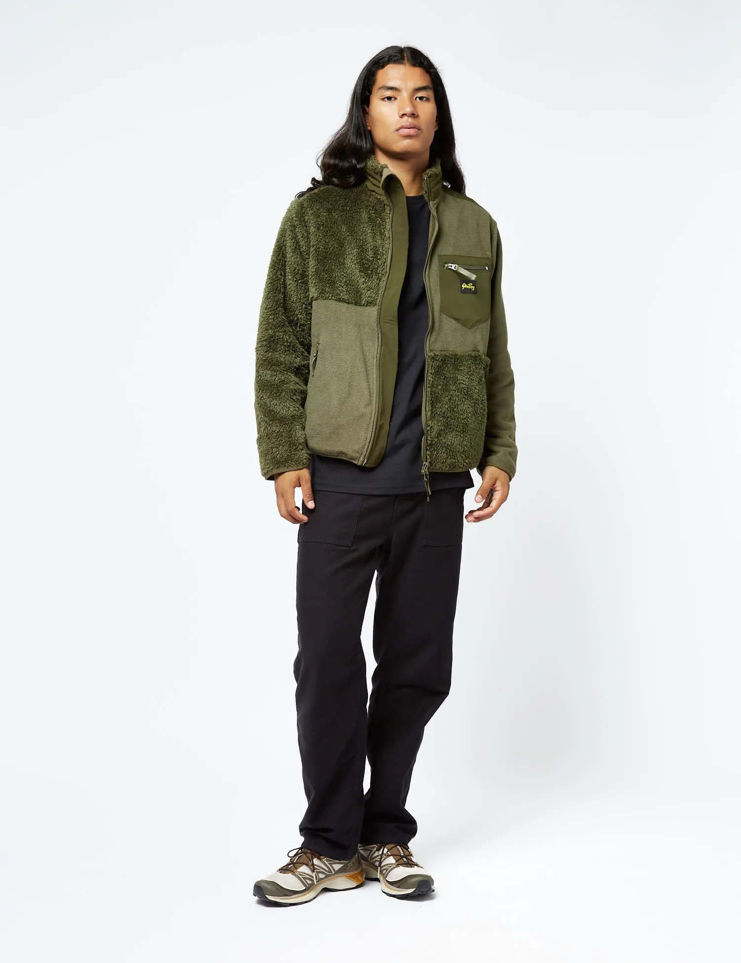 Best-Selling Stan Ray Patchwork Fleece Jacket - Olive Green  Almost Sold Out!