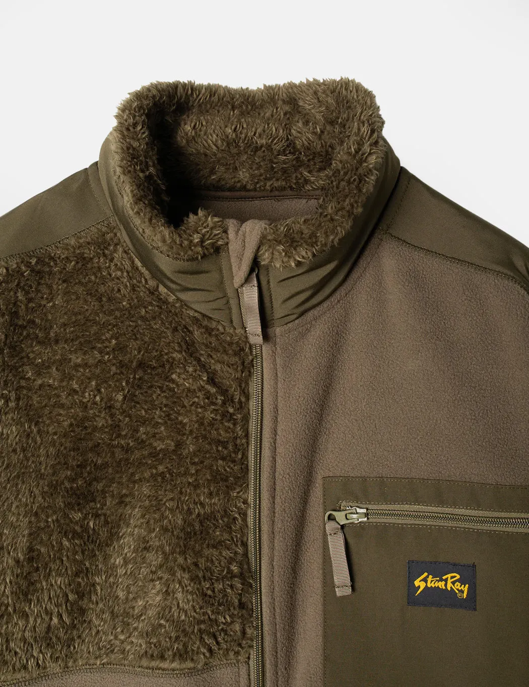 Best-Selling Stan Ray Patchwork Fleece Jacket - Olive Green  Almost Sold Out!