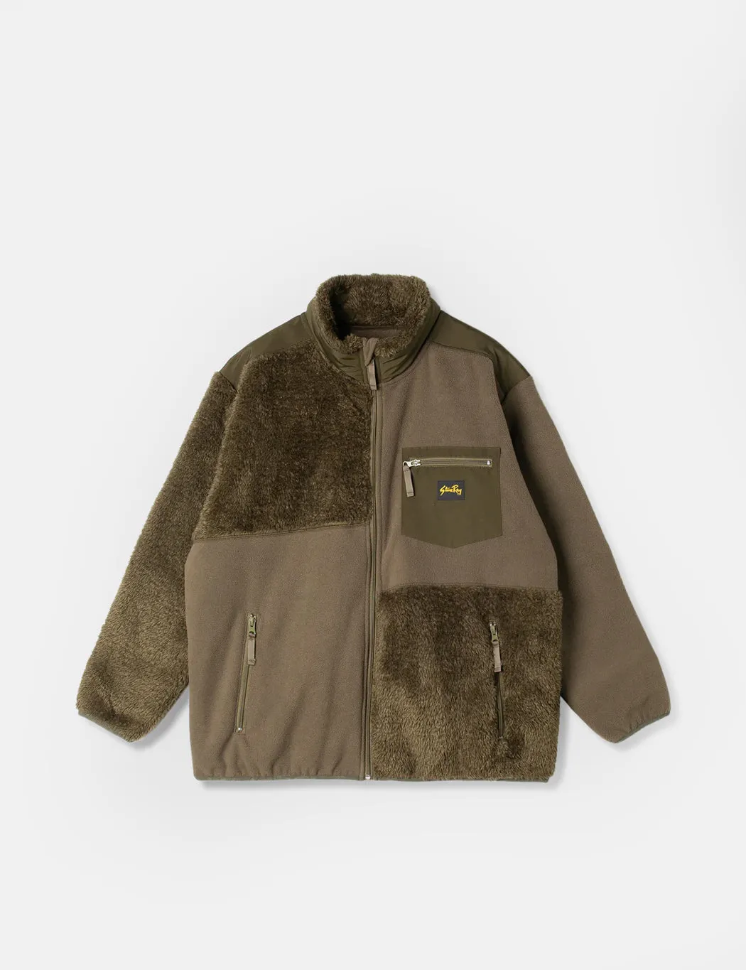 Best-Selling Stan Ray Patchwork Fleece Jacket - Olive Green  Almost Sold Out!