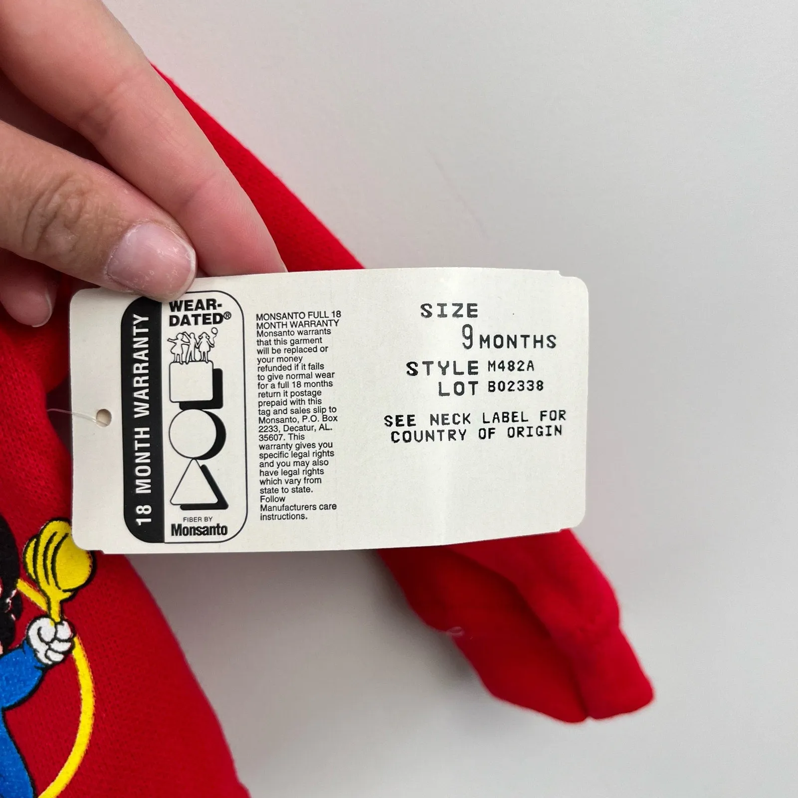 Best-Selling Vintage Disney Babies Red Sweatshirt 9 Months NWT  Limited Stock!