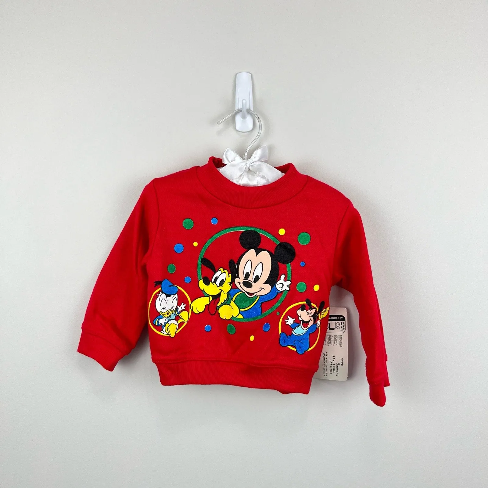 Best-Selling Vintage Disney Babies Red Sweatshirt 9 Months NWT  Limited Stock!