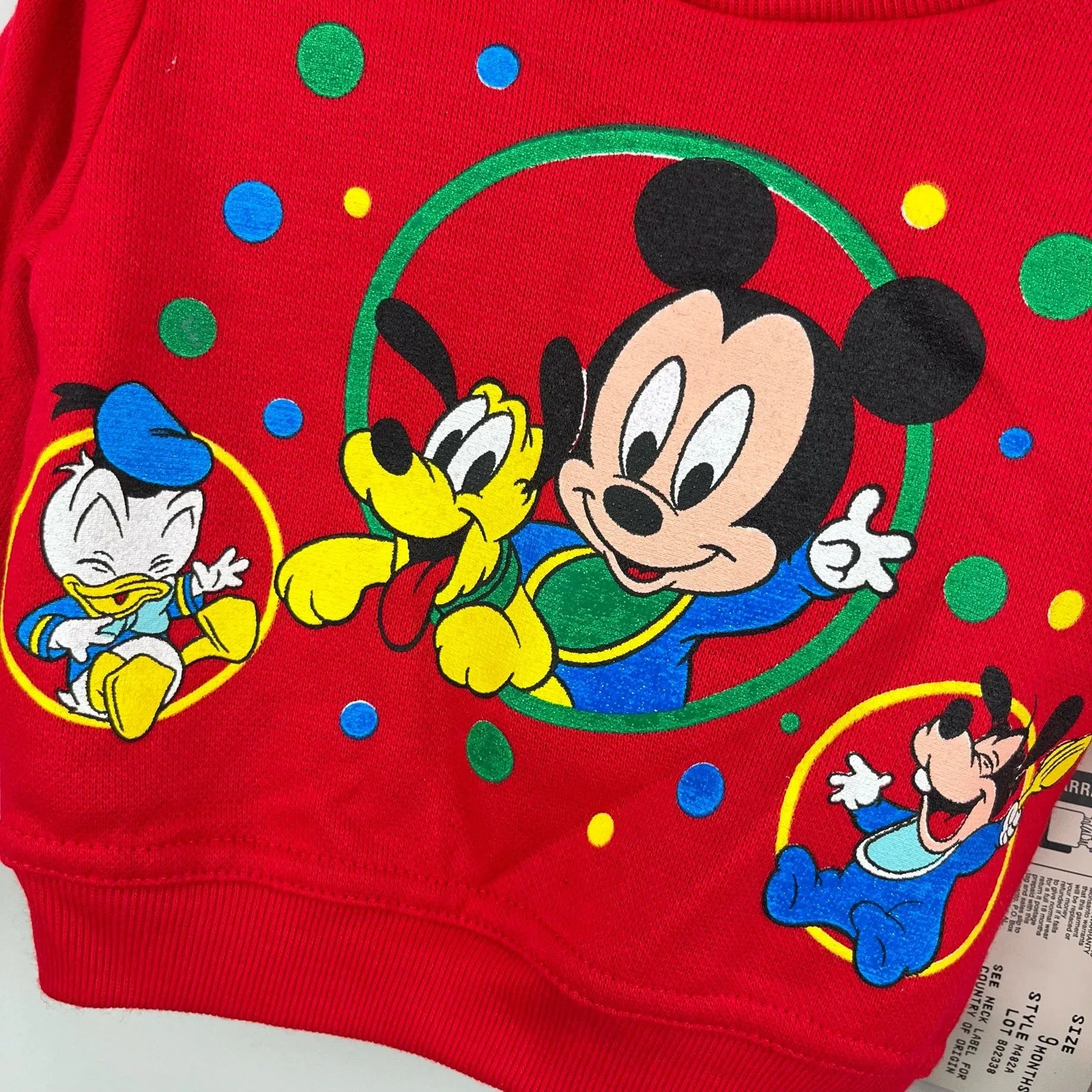 Best-Selling Vintage Disney Babies Red Sweatshirt 9 Months NWT  Limited Stock!